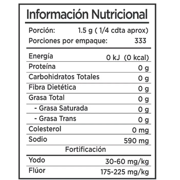 Sal Refinada Selección Auto Bolsa 500 G