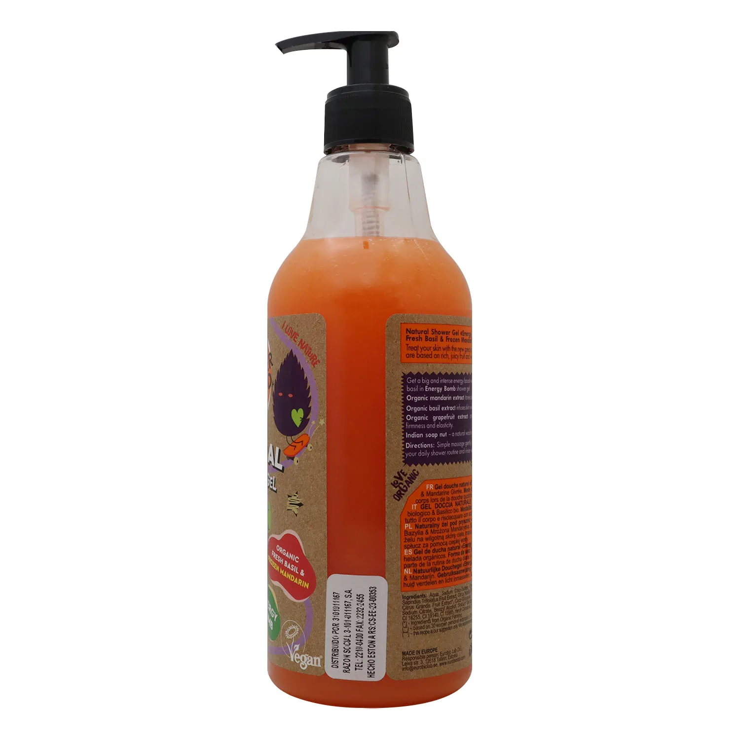 Gel Bano Aroma Mandarina Bomba Energia Skin Super Good