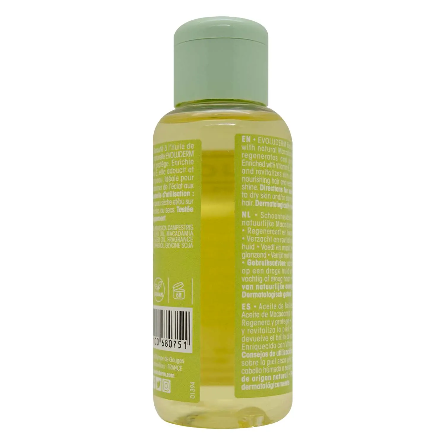 Aceite Corporal Macadamia Evoluderm