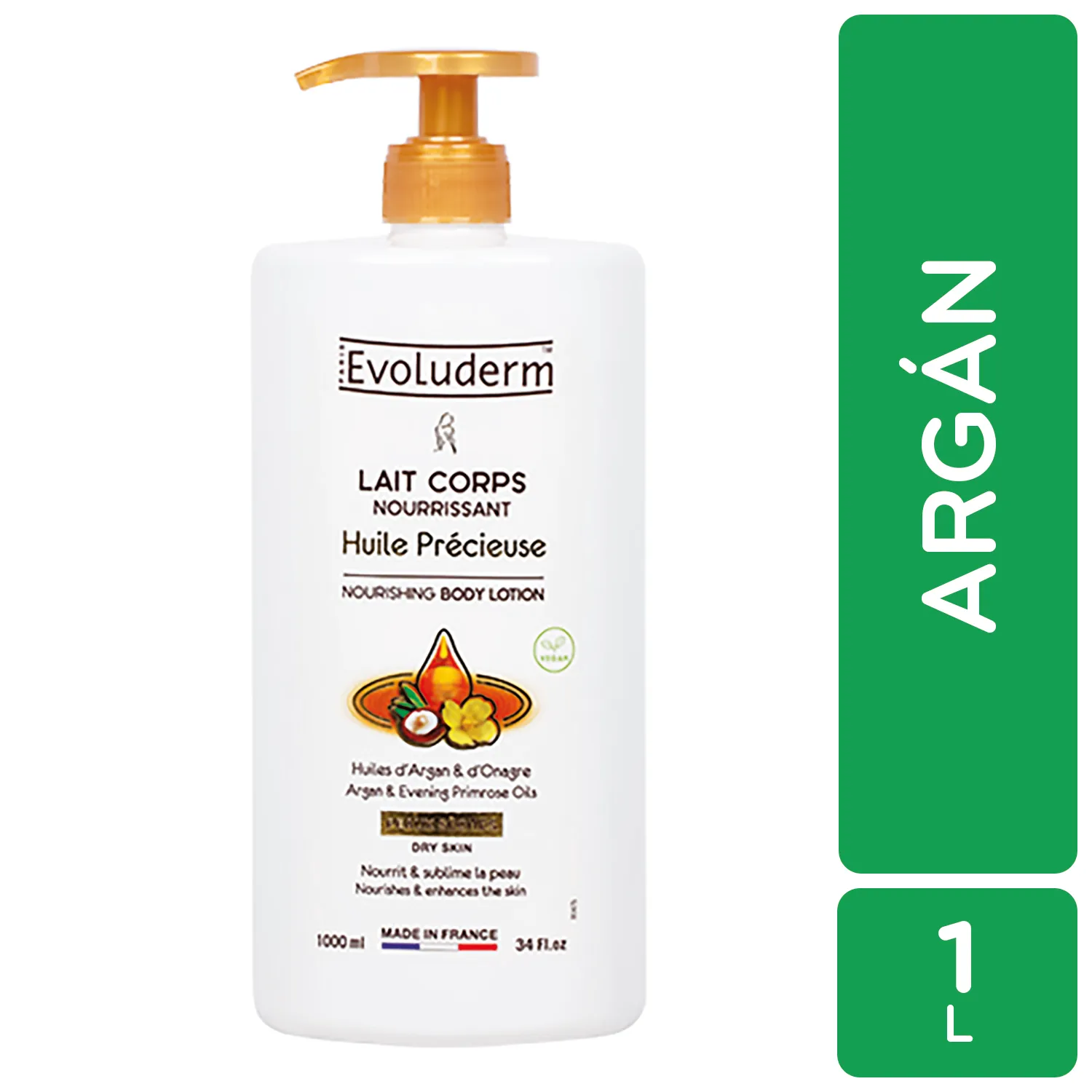 Crema Corporal Hidratante Aceite Argan Onagra Evoluderm