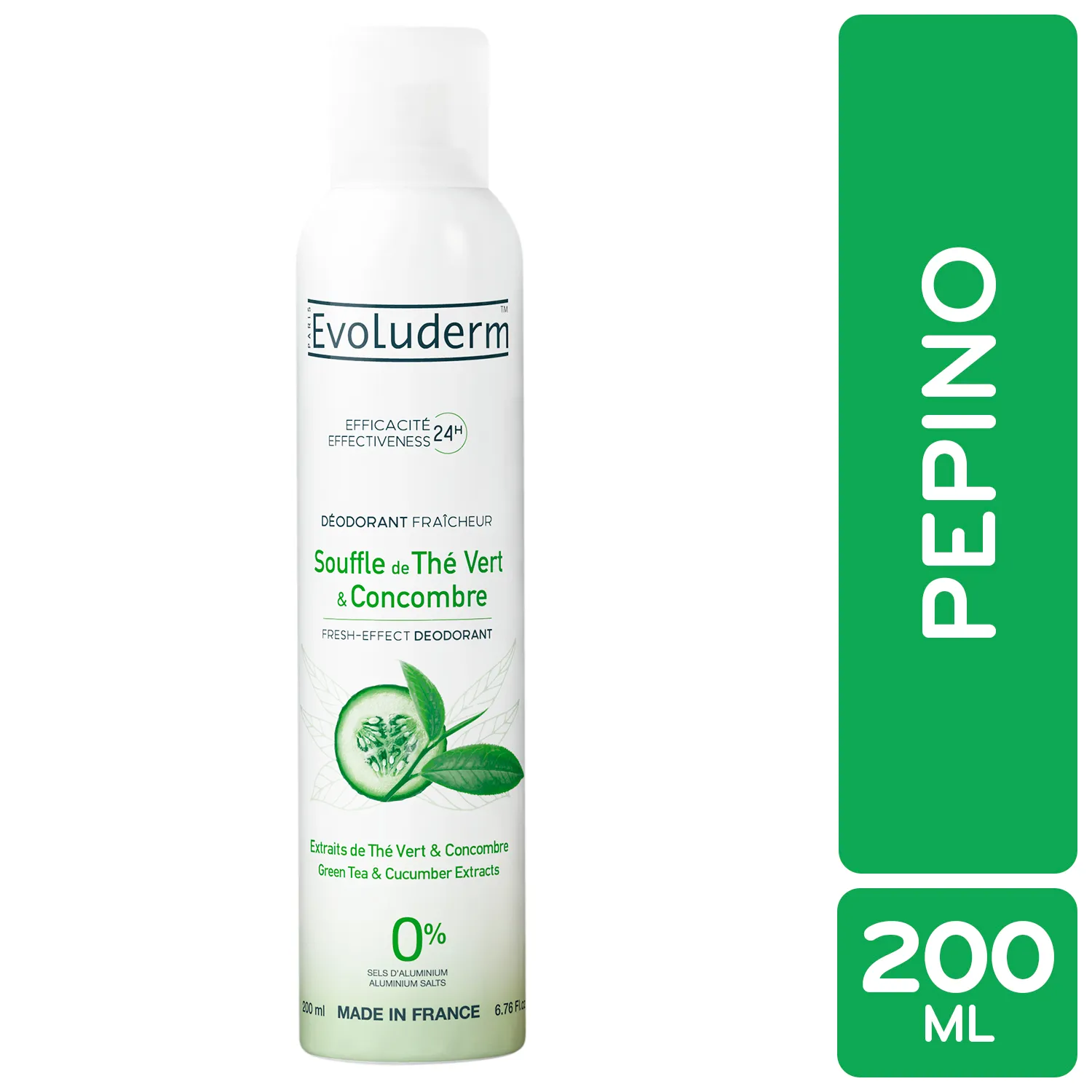 Desodorante Aerosol Te Verde Pepino Evoluderm