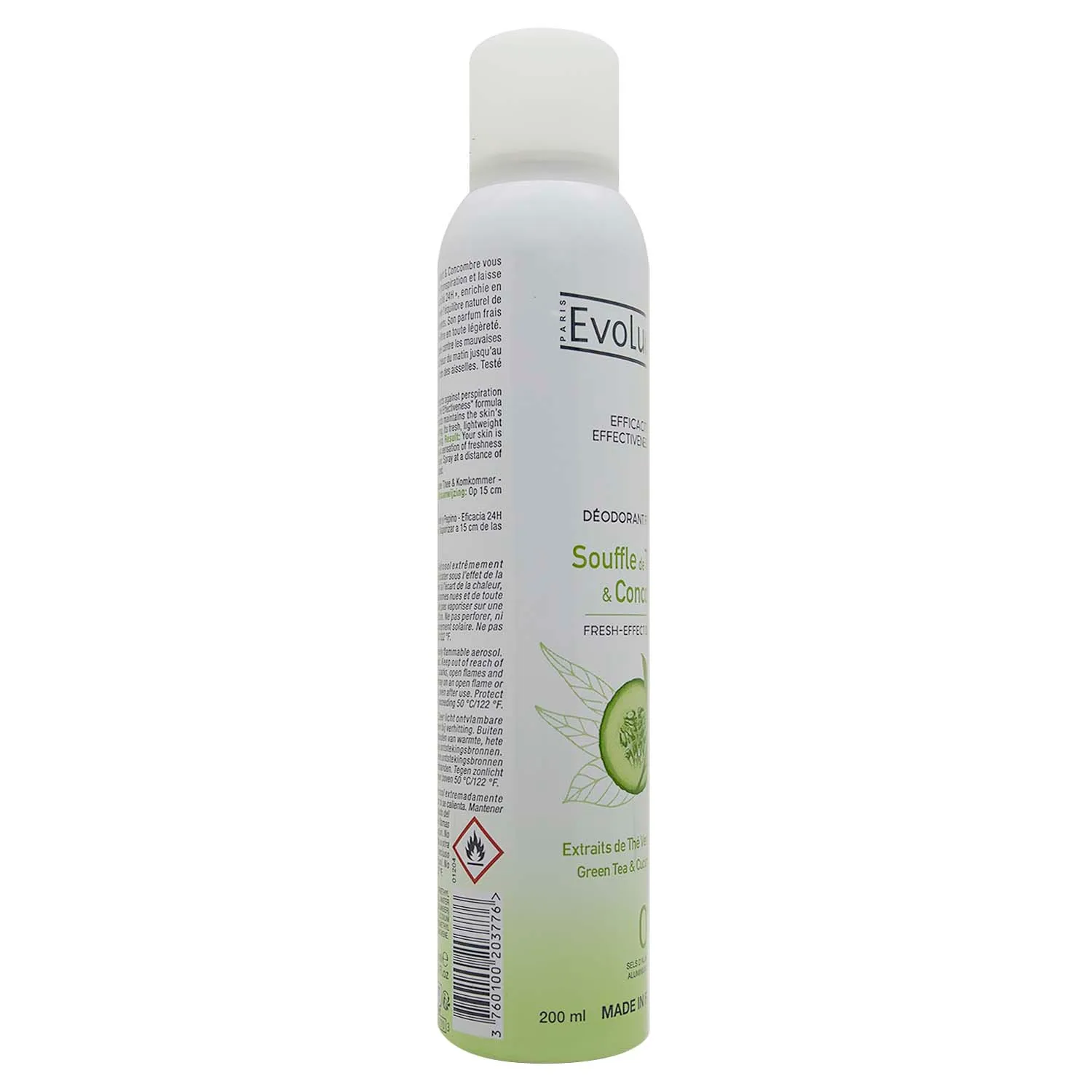 Desodorante Aerosol Te Verde Pepino Evoluderm