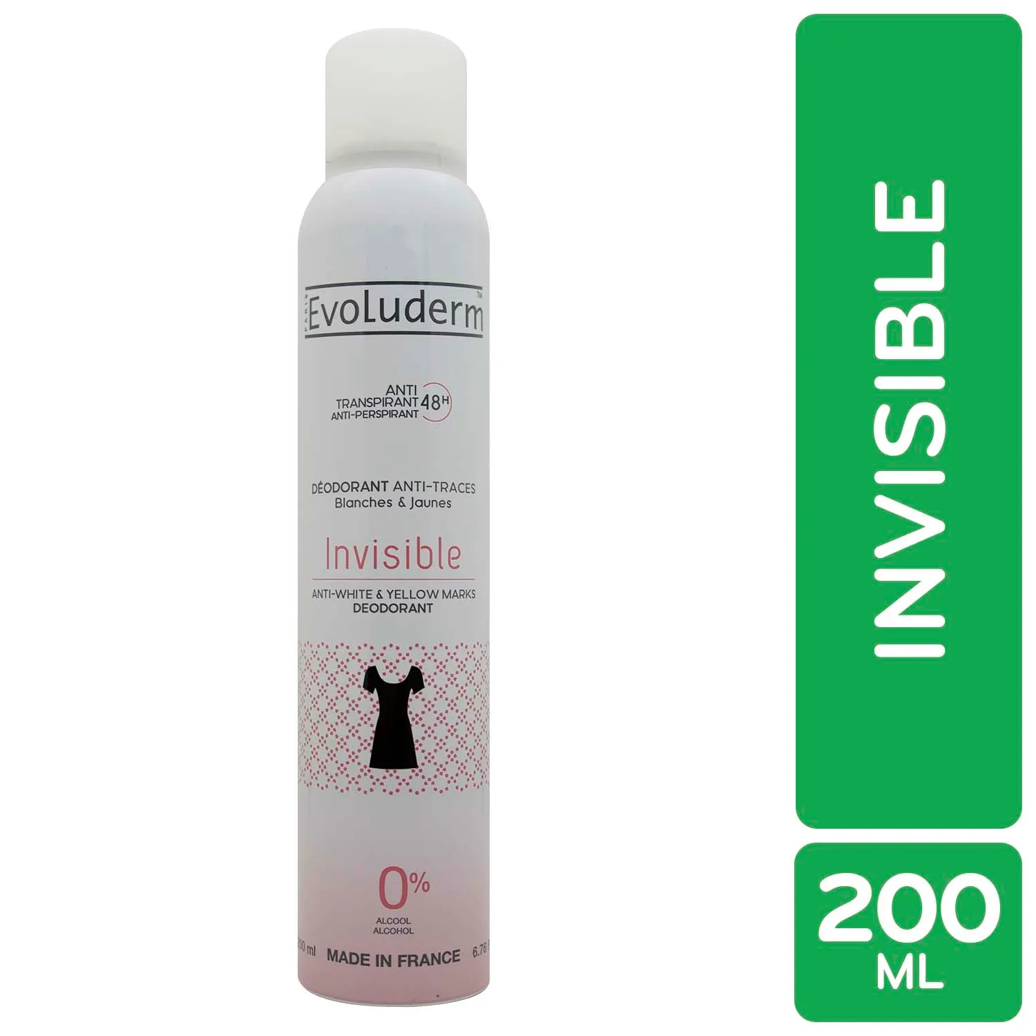 Desodorante Aerosol Invisible Evoluderm