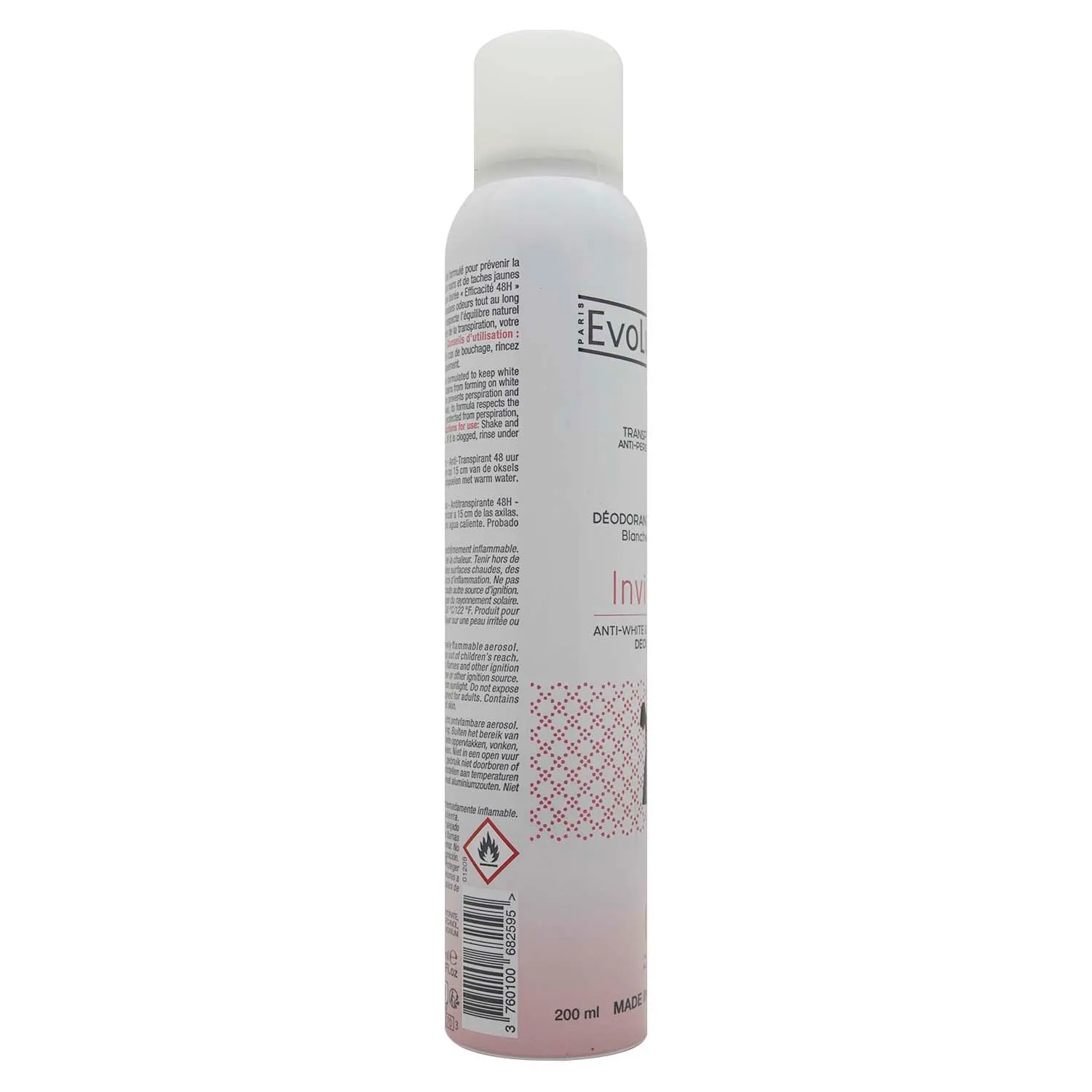 Desodorante Aerosol Invisible Evoluderm