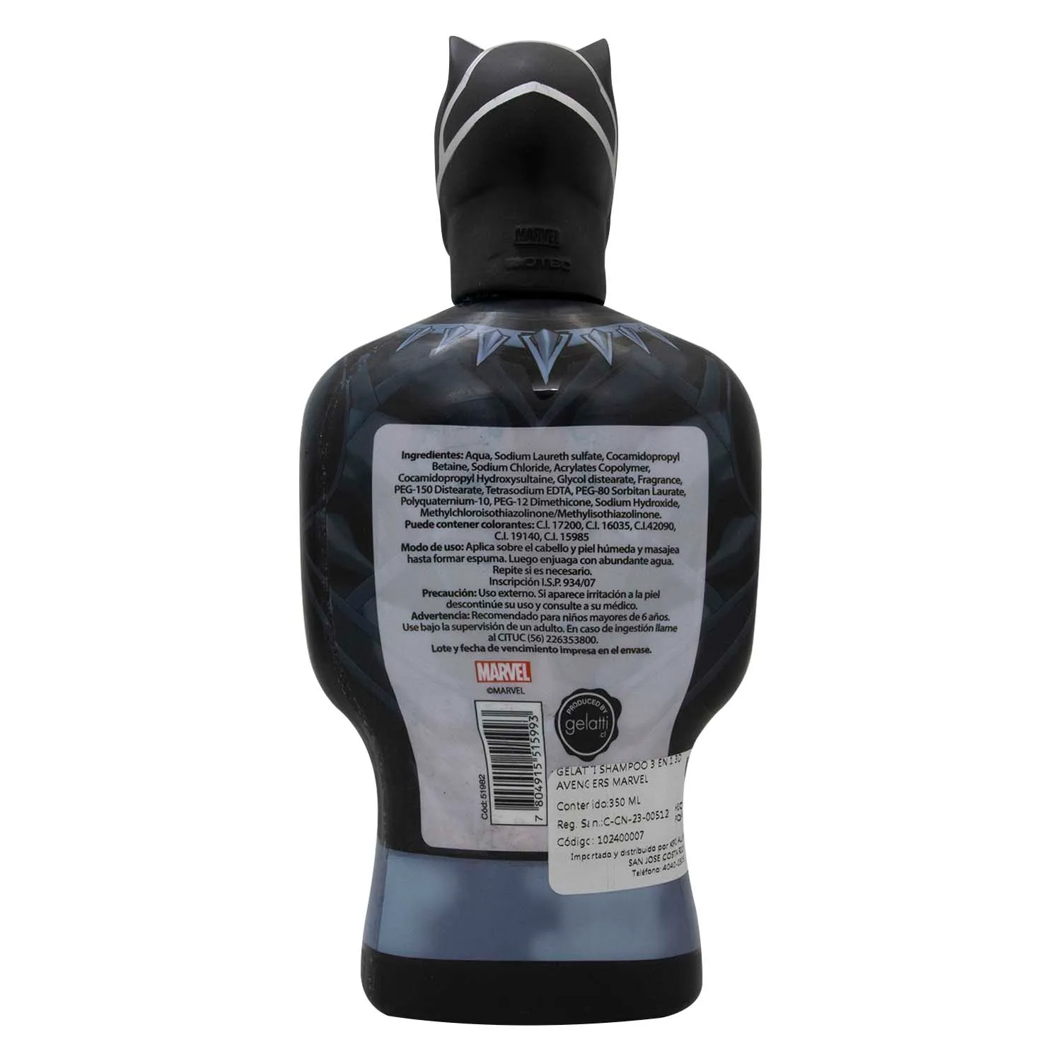 Shampoo 3 En 1 Avengers Marvel Surtido Gelatti