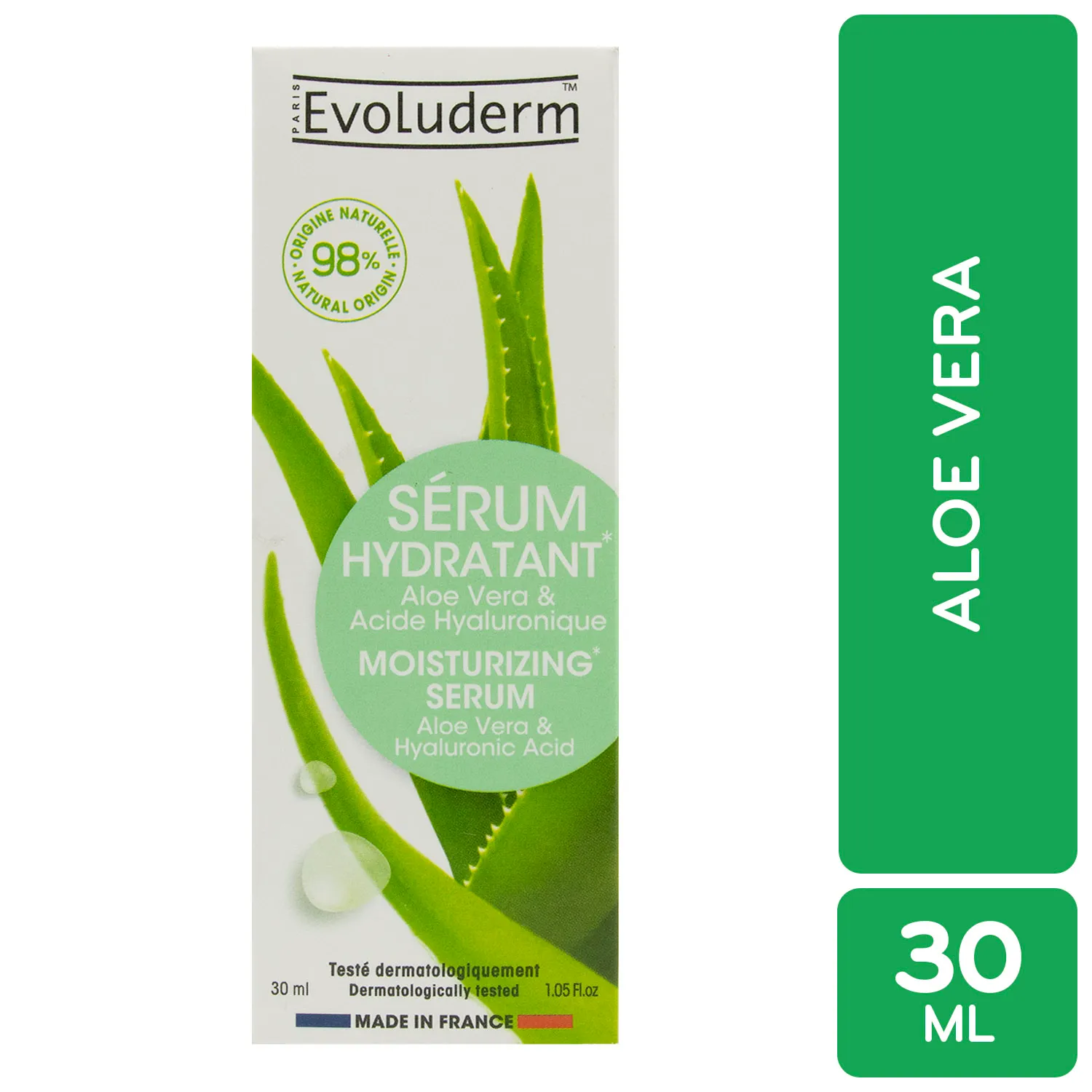 Suero Facial Aloe Vera Acido Hialuronico Evoluderm