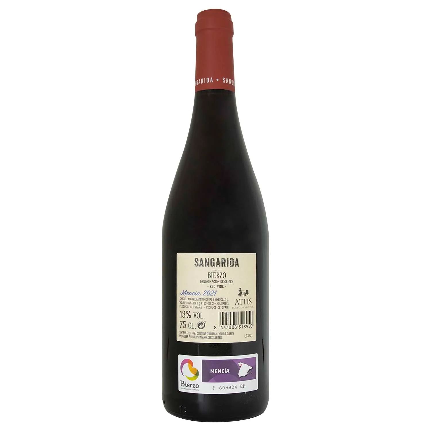 Vino Tinto España Mencía Bierzo Sangarida