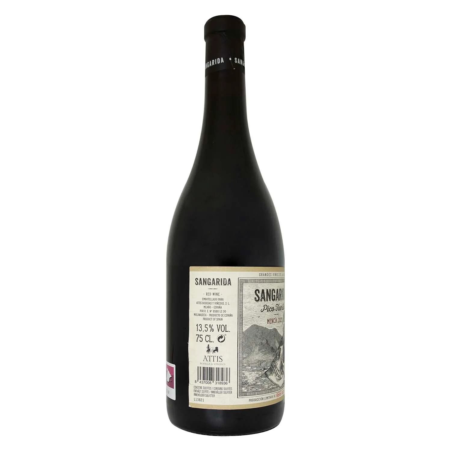 Vino Tinto España Mencía Pico Tuerto Sangarida