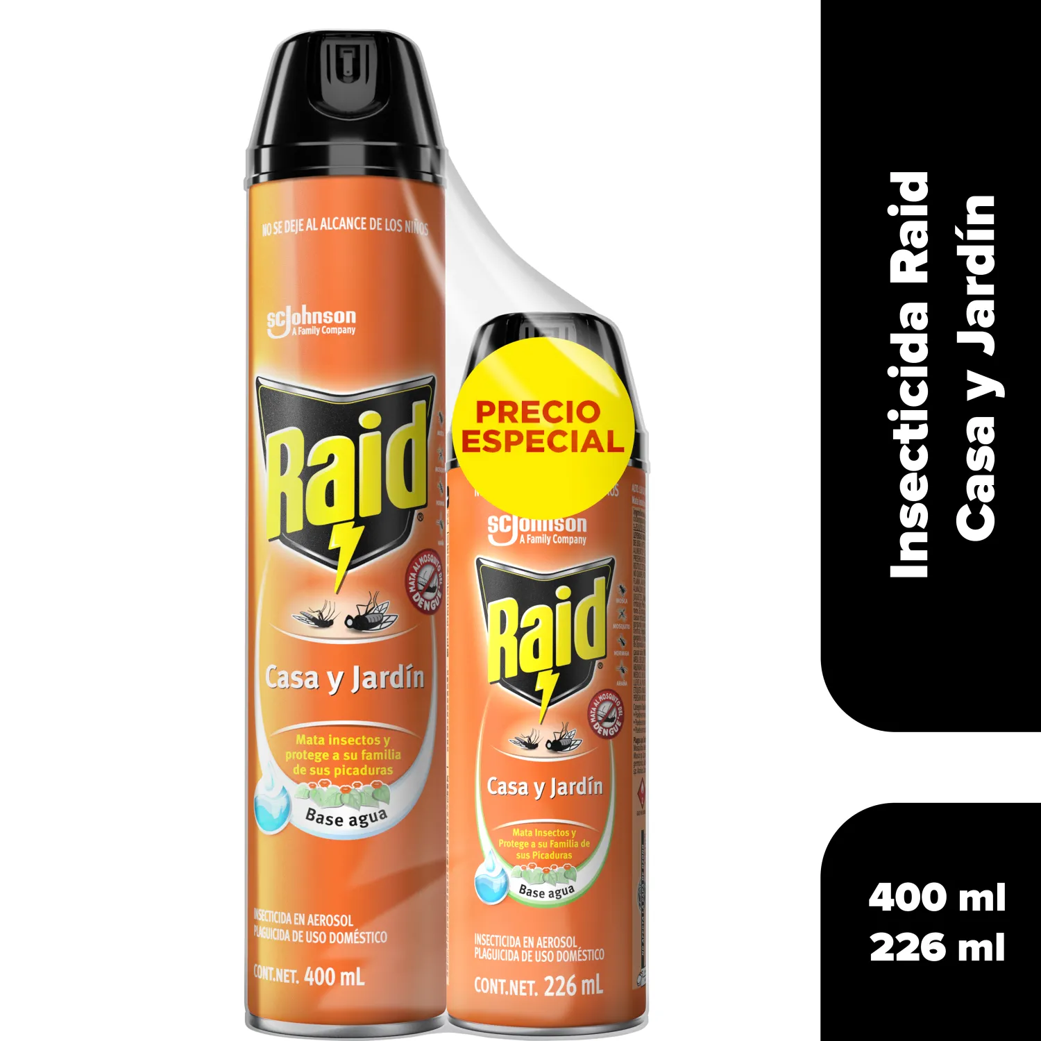 Insecticida Aerosol Multinsecto Casa Jardin 2u Raid Oferta 626 Ml