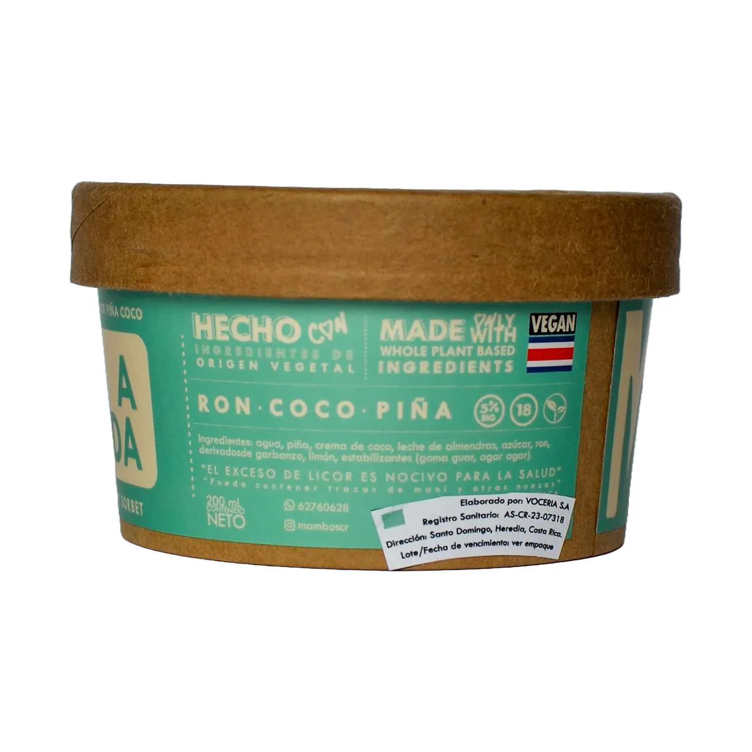 Helado Ron Piña Coco Mambos