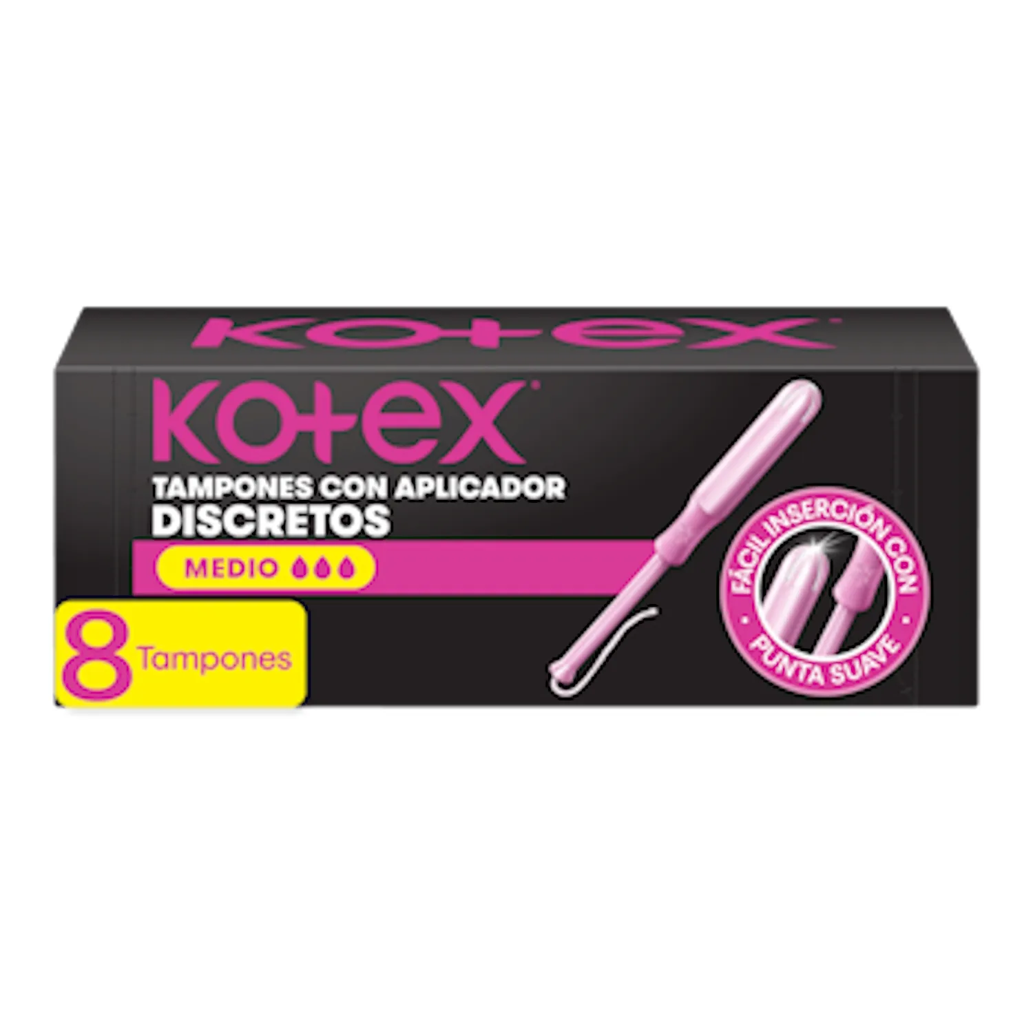 Tampones Kotex Medio Con Aplicador 8u