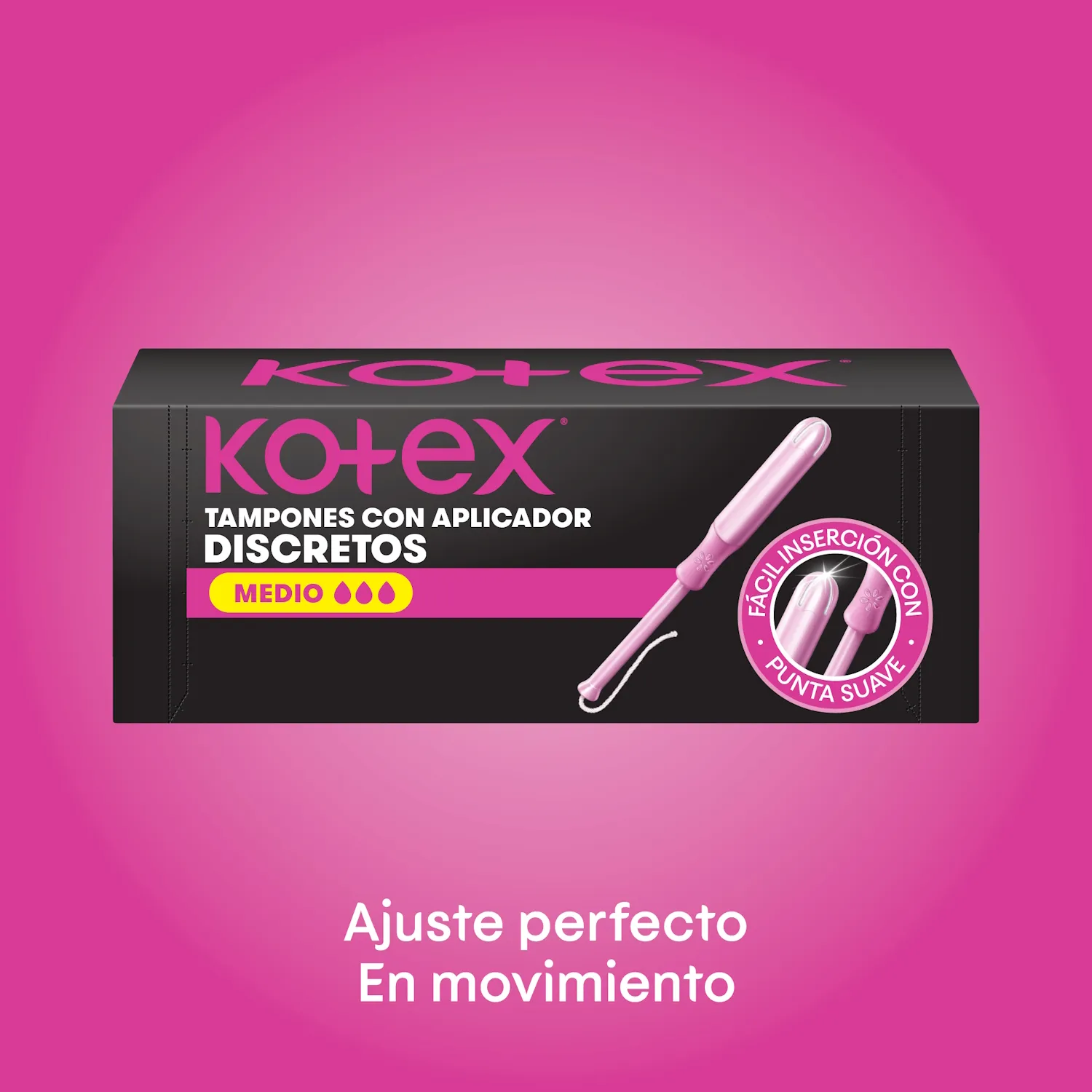 Tampones Kotex Medio Con Aplicador 8u