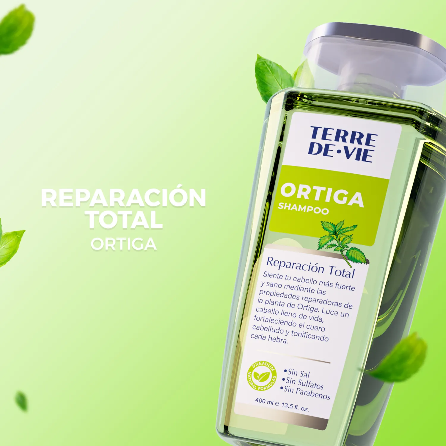 Shampoo Natural Reparacion Total Ortiga Terre De Vie