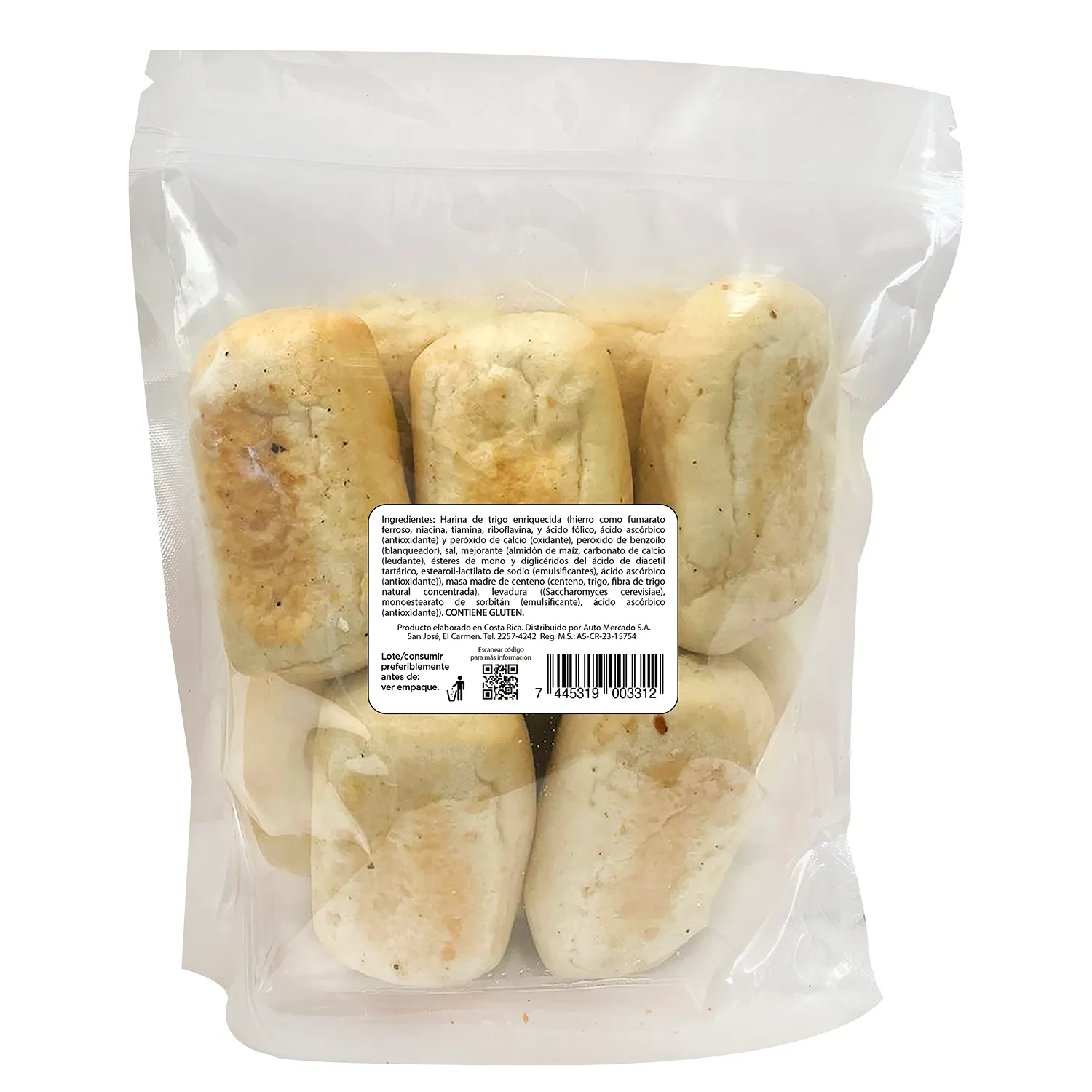 Pan Barra Mini Frances Seleccion Auto Paquete 360 G