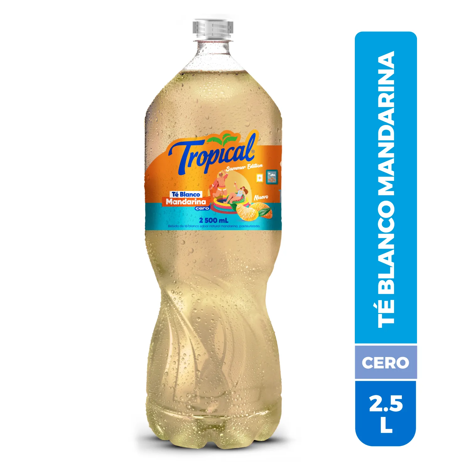 Bebida Te Liquido Blanco Mandarina Tropical Cero Envase 2500 Ml