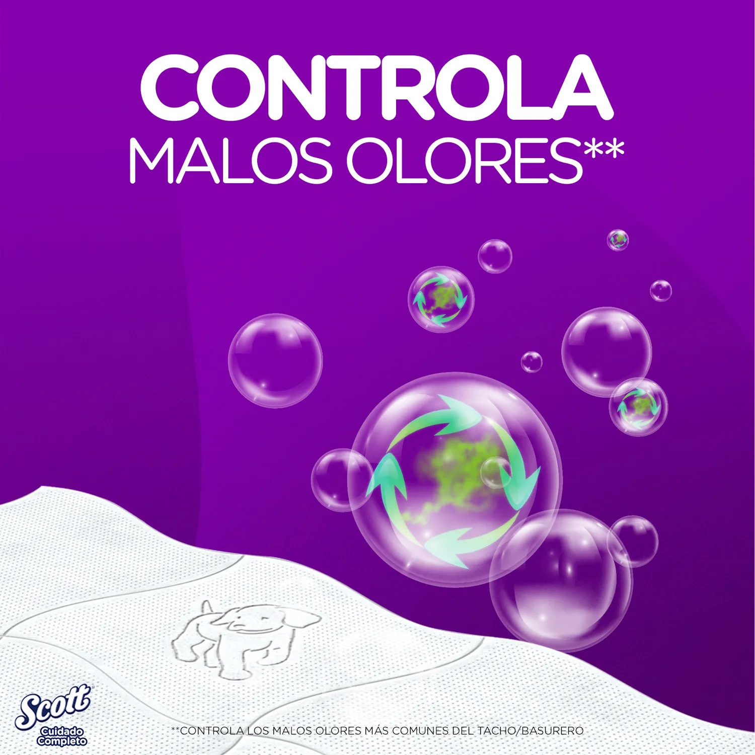 Papel Higiénico Scott Cuidado Completo Triple Hoja 24 Rollos