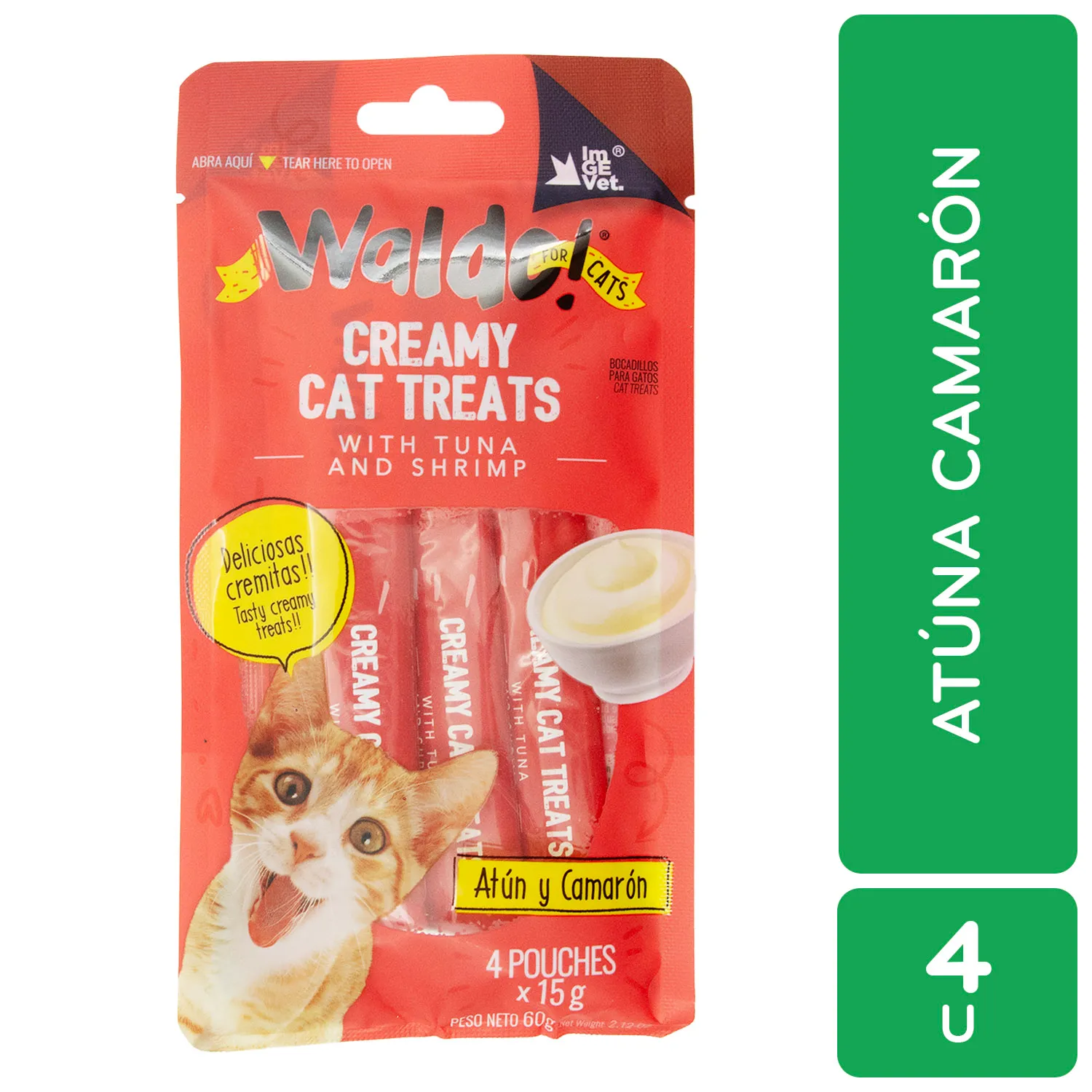 Alimento Gato Humedo Atún-camarón Cremoso Waldo