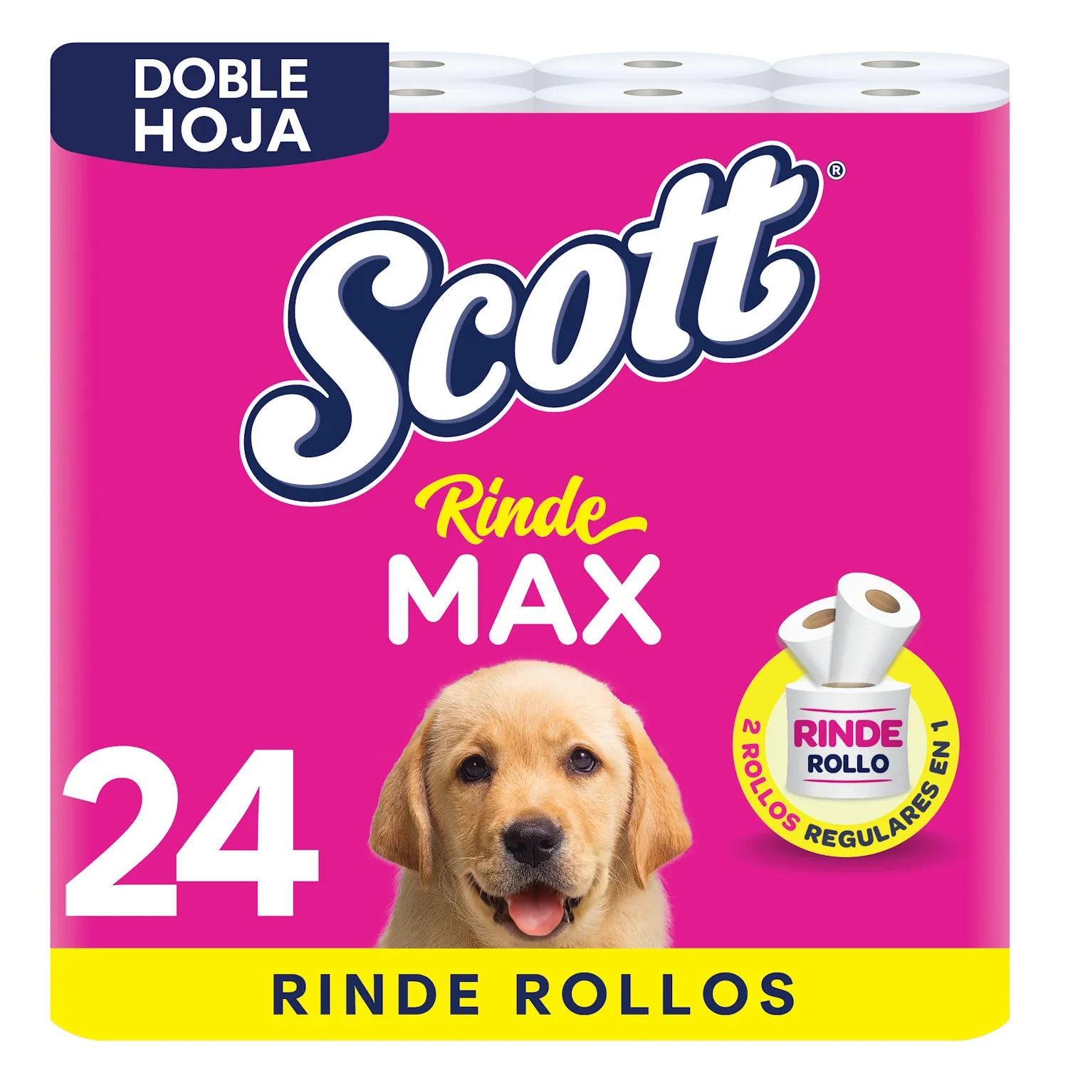Papel Higiénico Scott Rindemax Doble Hoja 24 Rollos