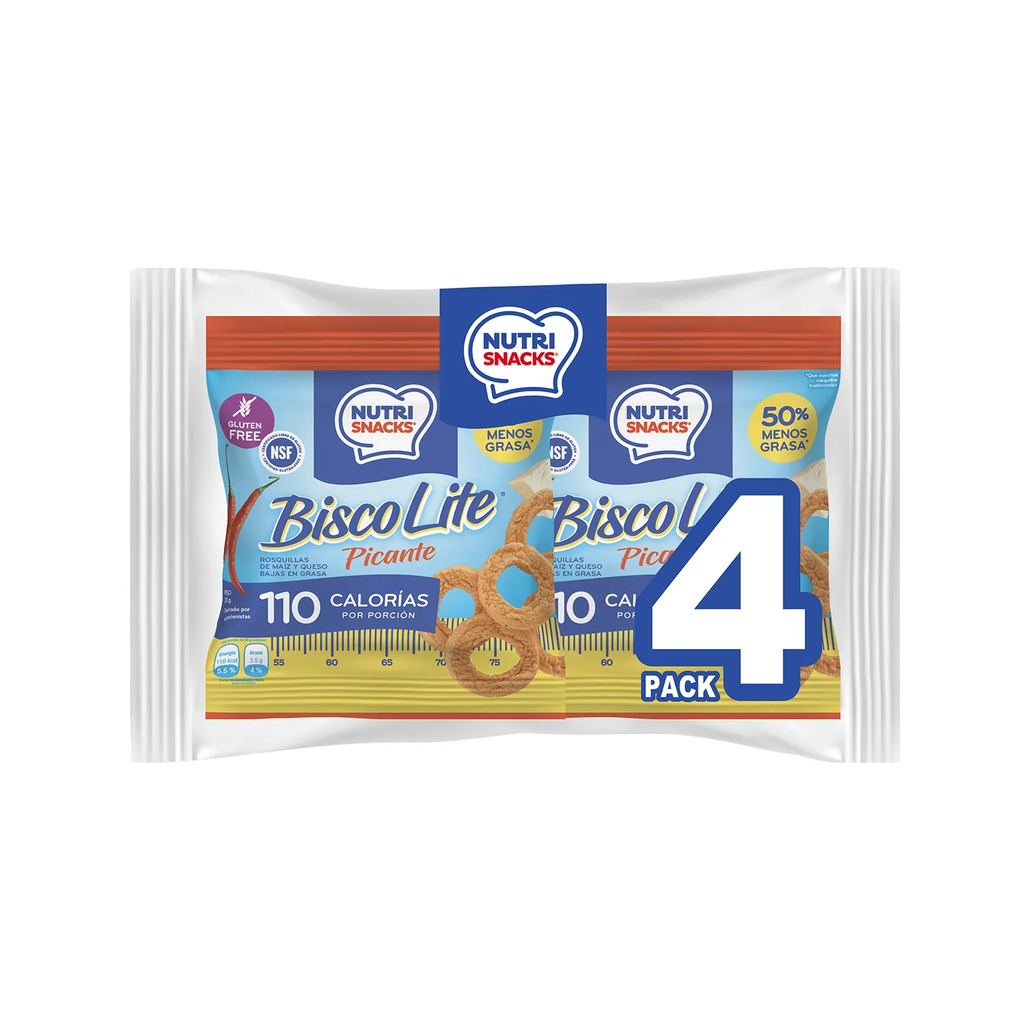 4 Pack Biscolite Picante Nutrisnacks Bolsa 120 G