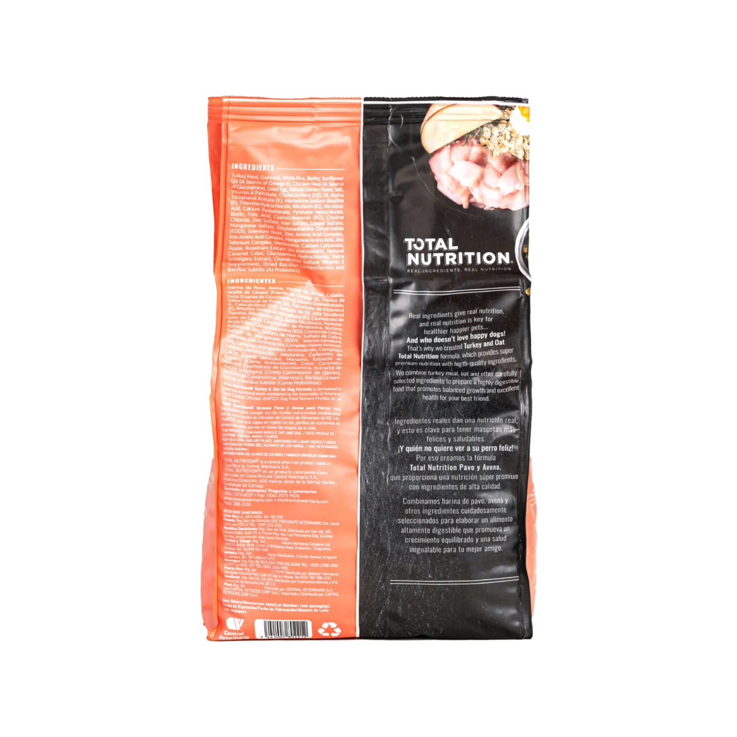 Alimento Perro Cachorro Seco Pavo Avena Libre De Trigo Total Nutrition