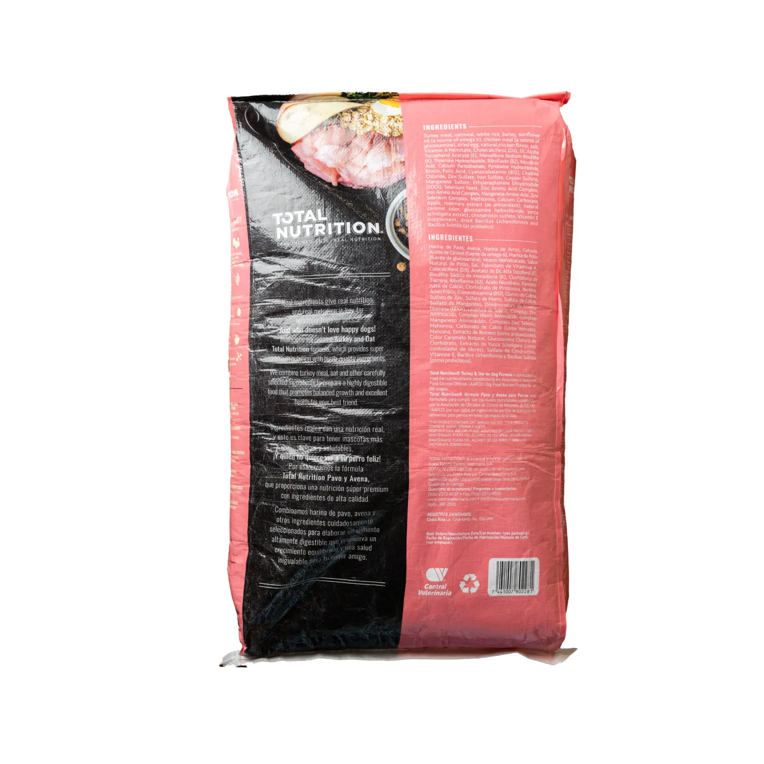 Alimento Perro Cachorro Seco Pavo Avena Libre De Trigo Total Nutrition