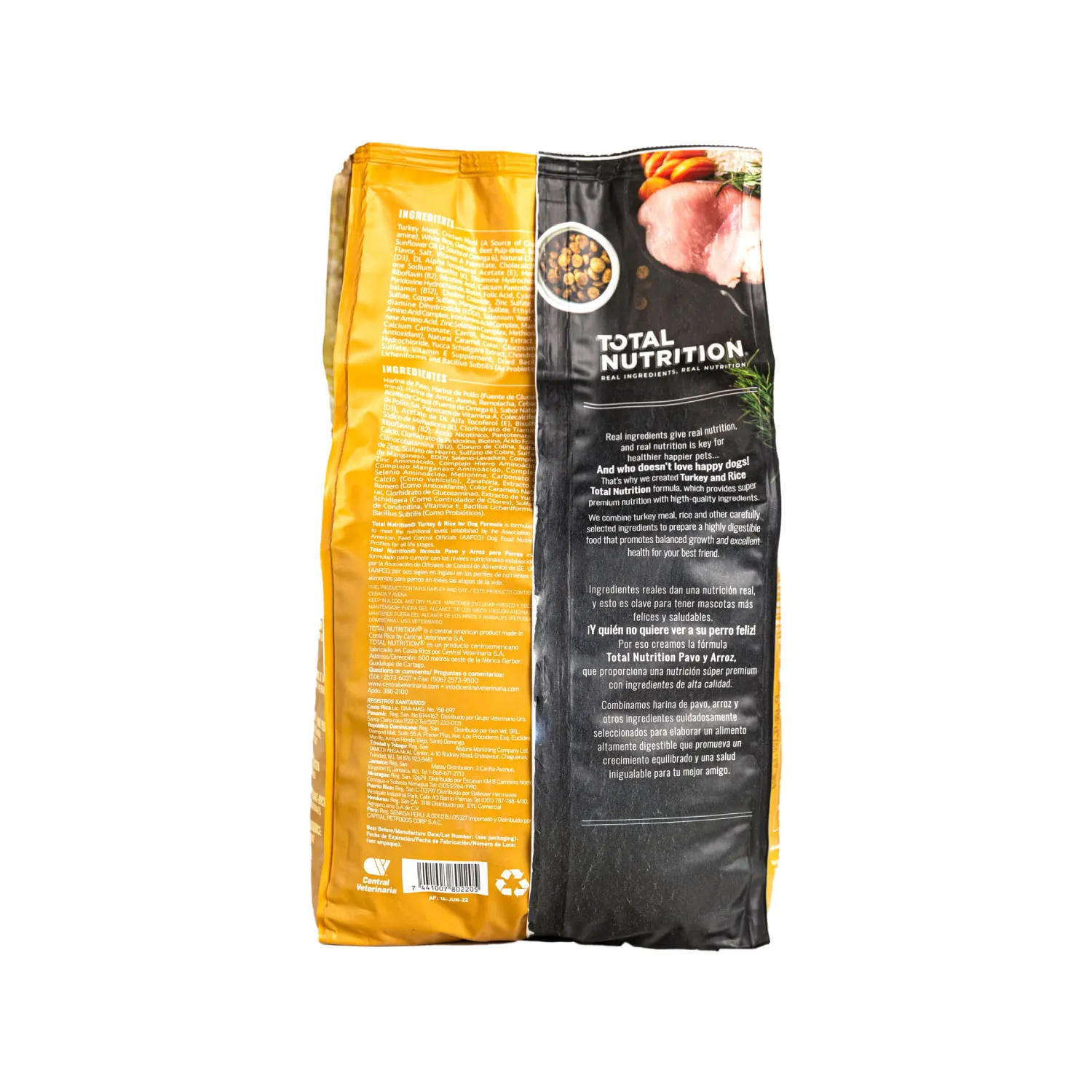 Alimento Perro Adulto Seco Pavo Arroz Libre De Trigo Total Nutrition