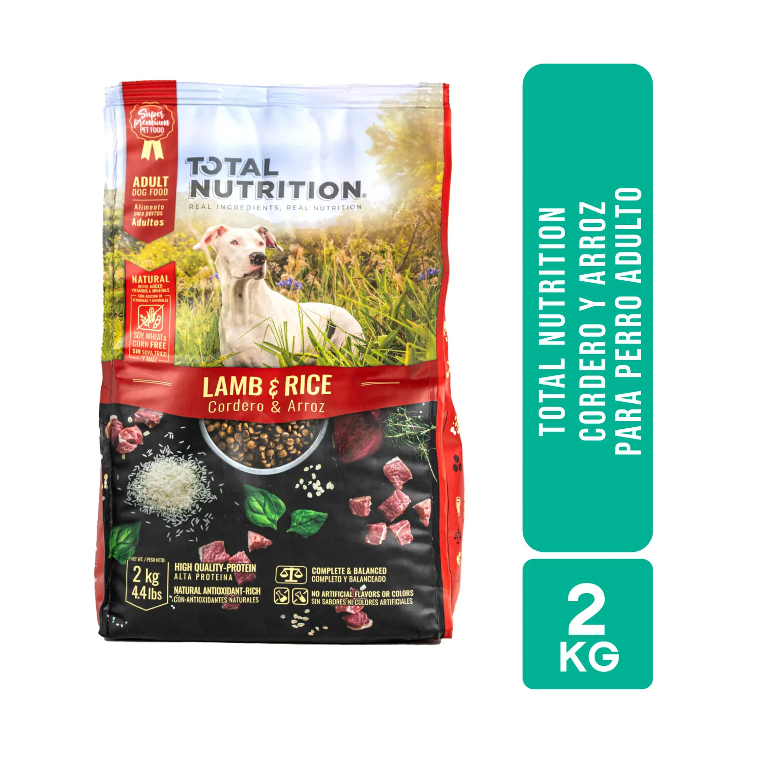 Alimento Perro Adulto Seco Cordero Arroz Libre De Trigo Total Nutrition