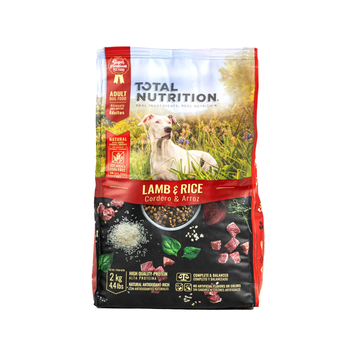 Alimento Perro Adulto Seco Cordero Arroz Libre De Trigo Total Nutrition