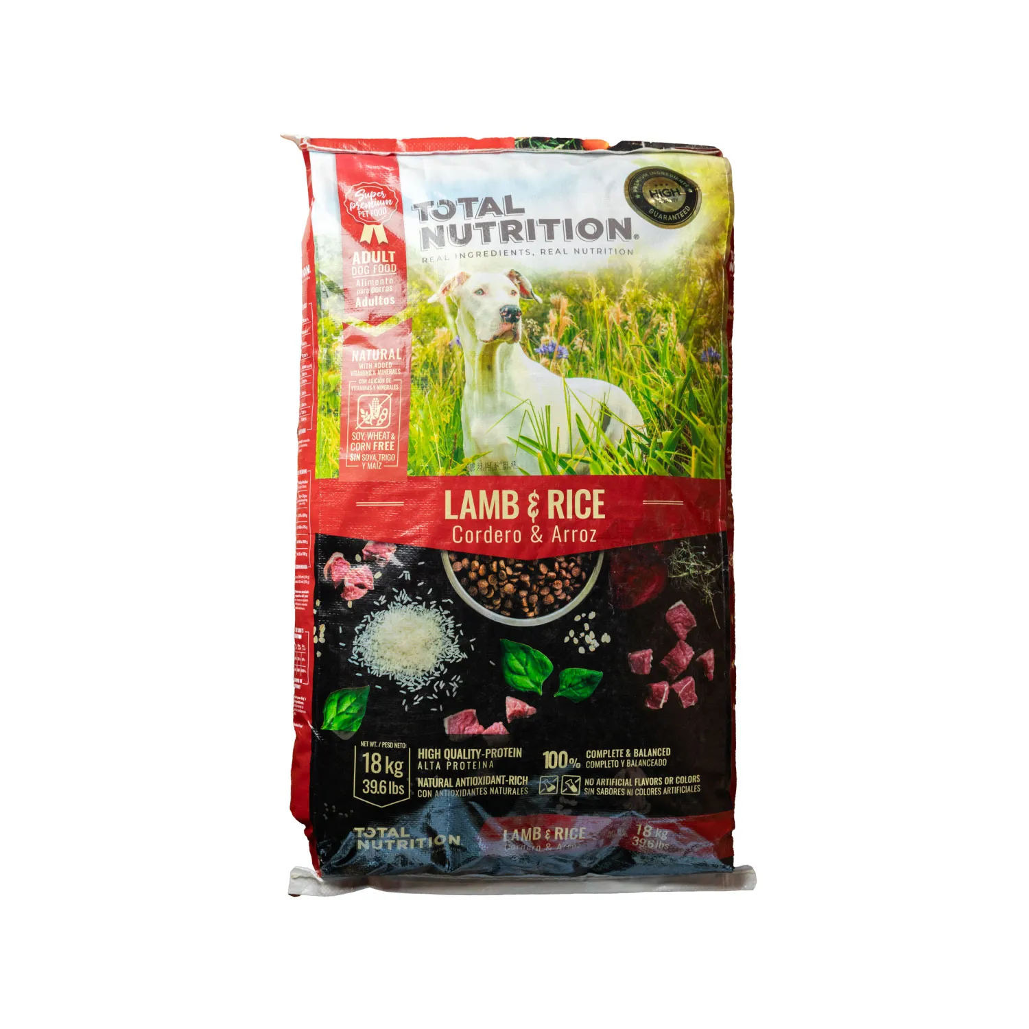Alimento Perro Adulto Seco Cordero Arroz Libre De Trigo Total Nutrition