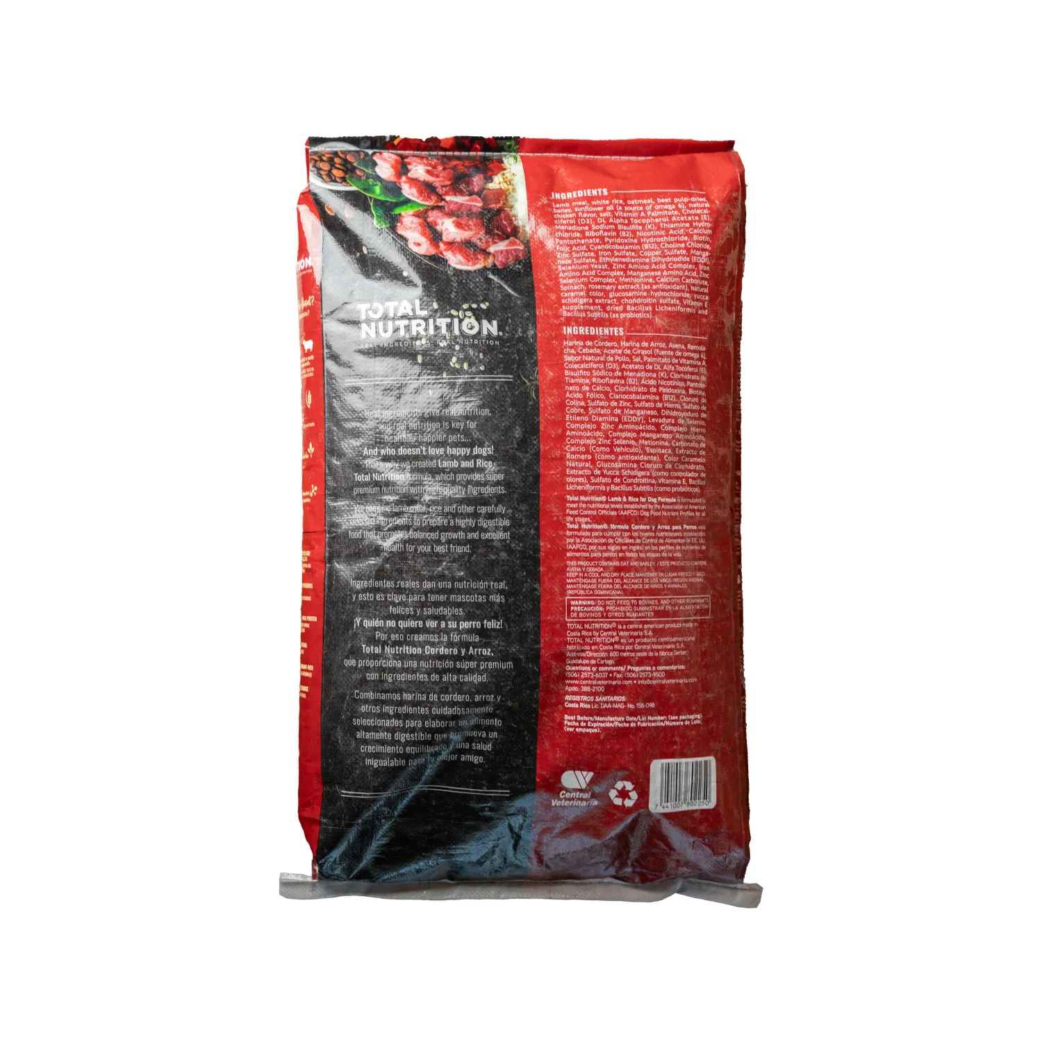 Alimento Perro Adulto Seco Cordero Arroz Libre De Trigo Total Nutrition