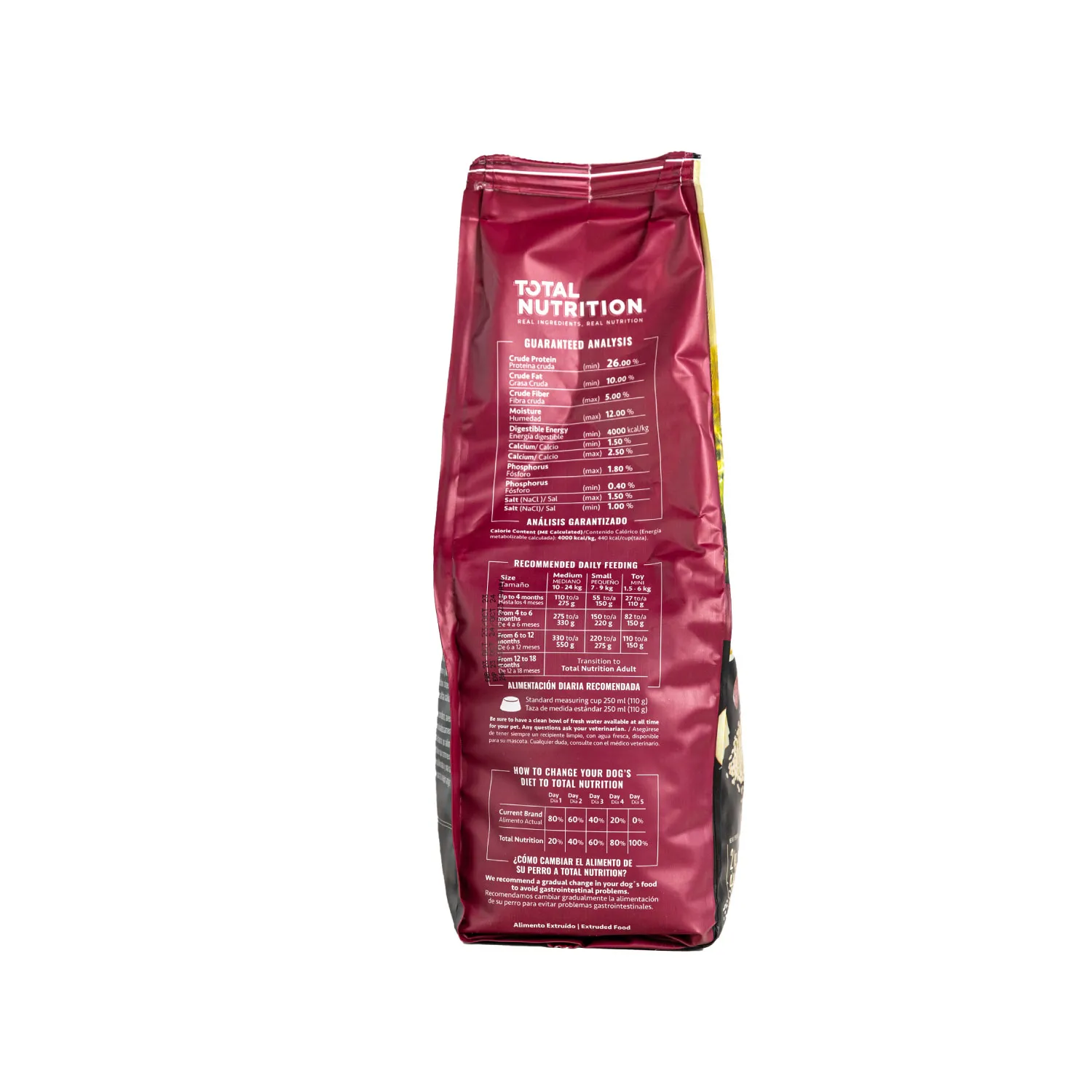 Alimento Perro Cachorro Seco Cordero Avena Libre De Trigo Total Nutrition