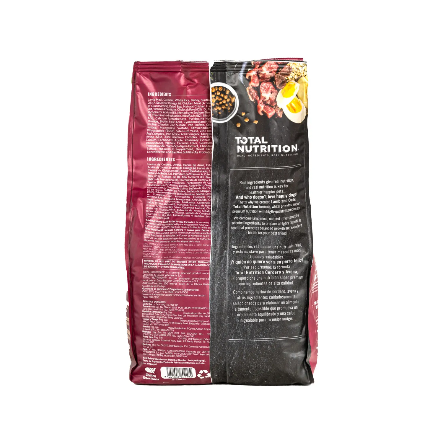 Alimento Perro Cachorro Seco Cordero Avena Libre De Trigo Total Nutrition