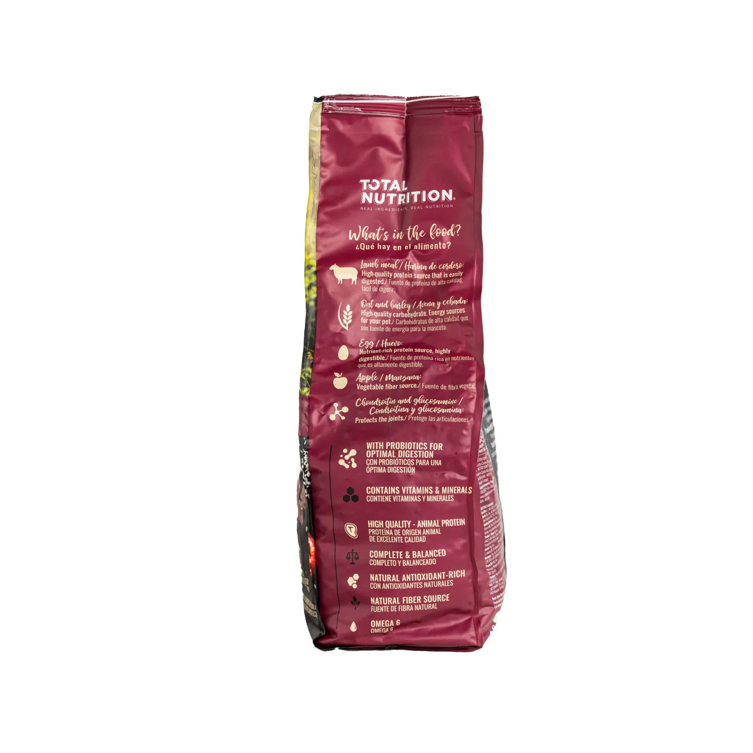 Alimento Perro Cachorro Seco Cordero Avena Libre De Trigo Total Nutrition