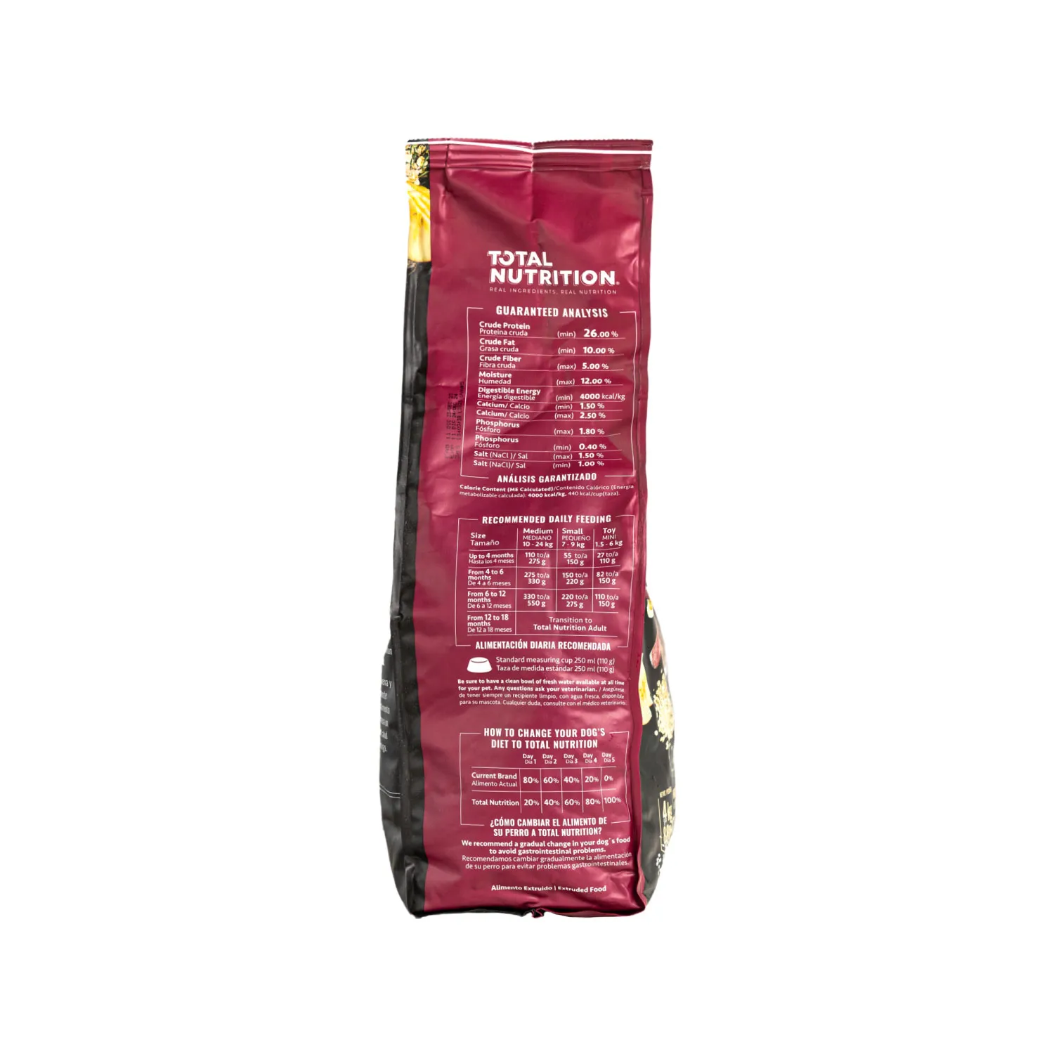 Alimento Perro Cachorro Seco Cordero Avena Libre De Trigo Total Nutrition