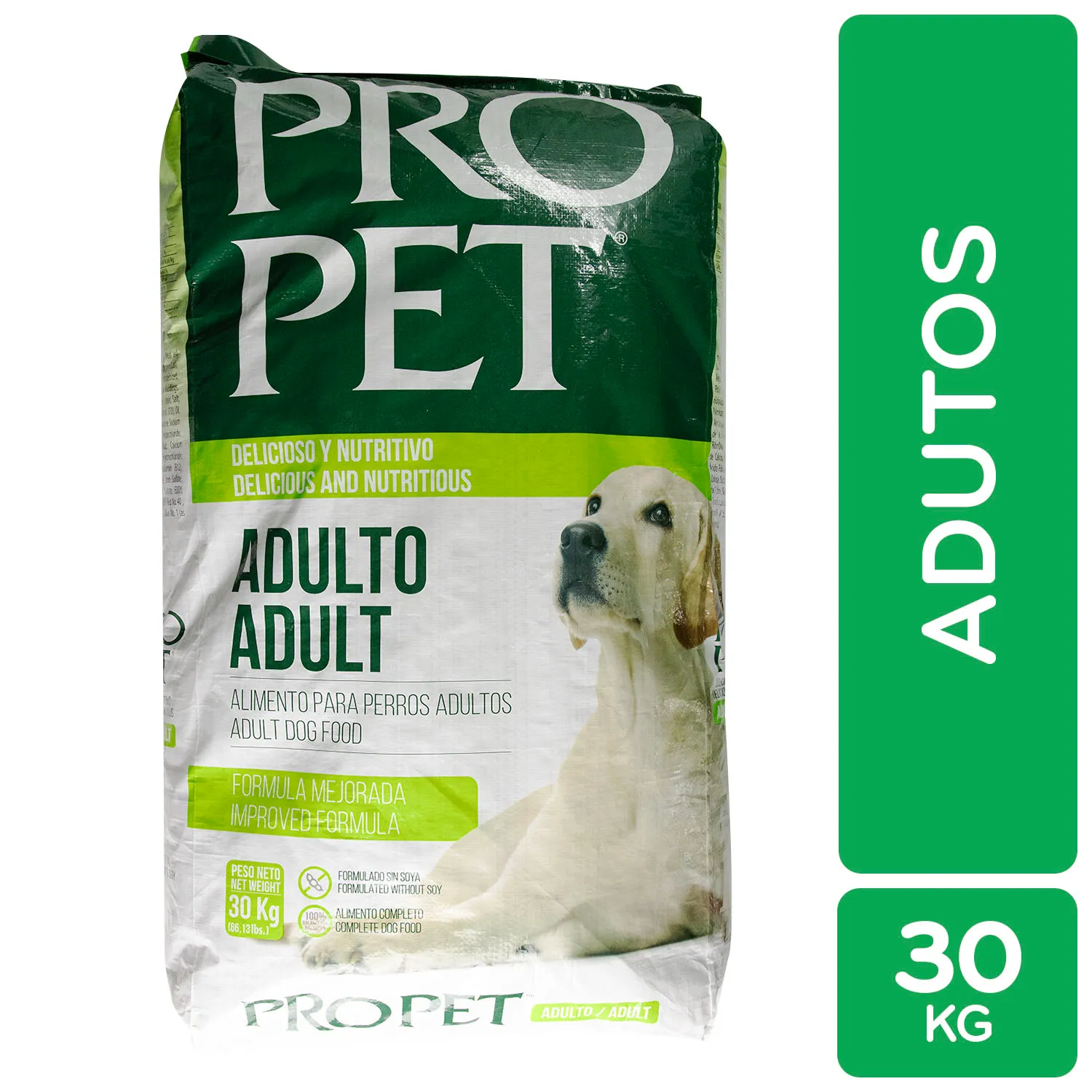 Alimento Perro Adulto Seco Libre De Soya Pro Pet