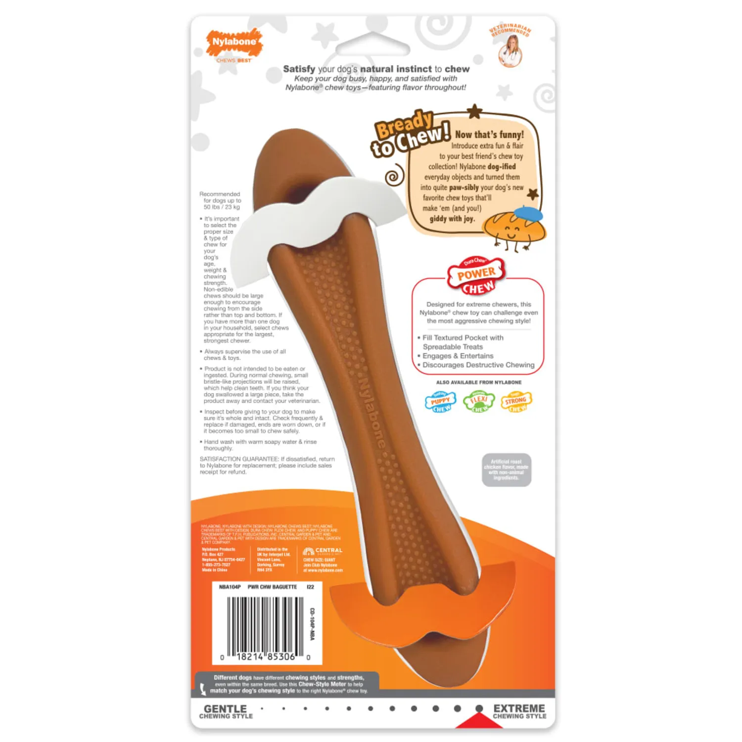 Juguete Morder Baguette Para Perro Nylabone