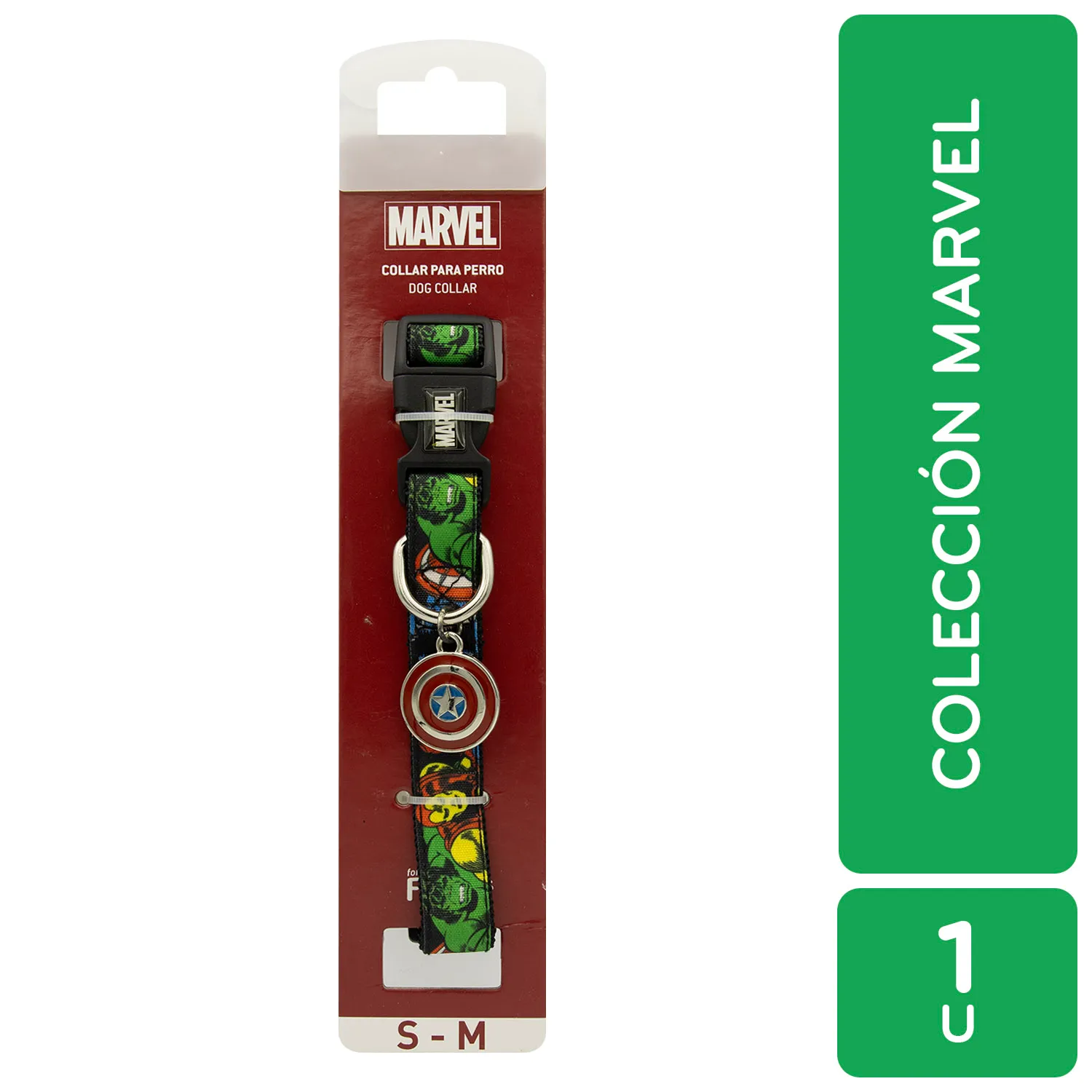 Collar S-m Para Perro Marvel