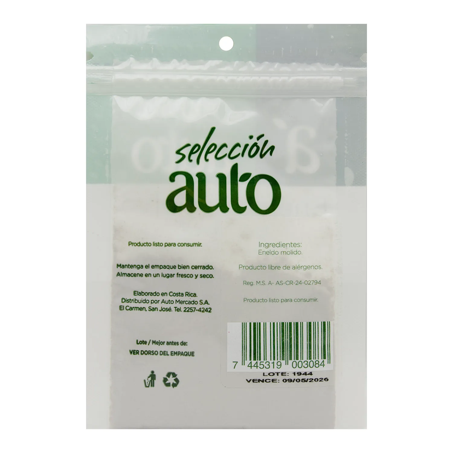 Eneldo Selección Auto Paquete 10 G