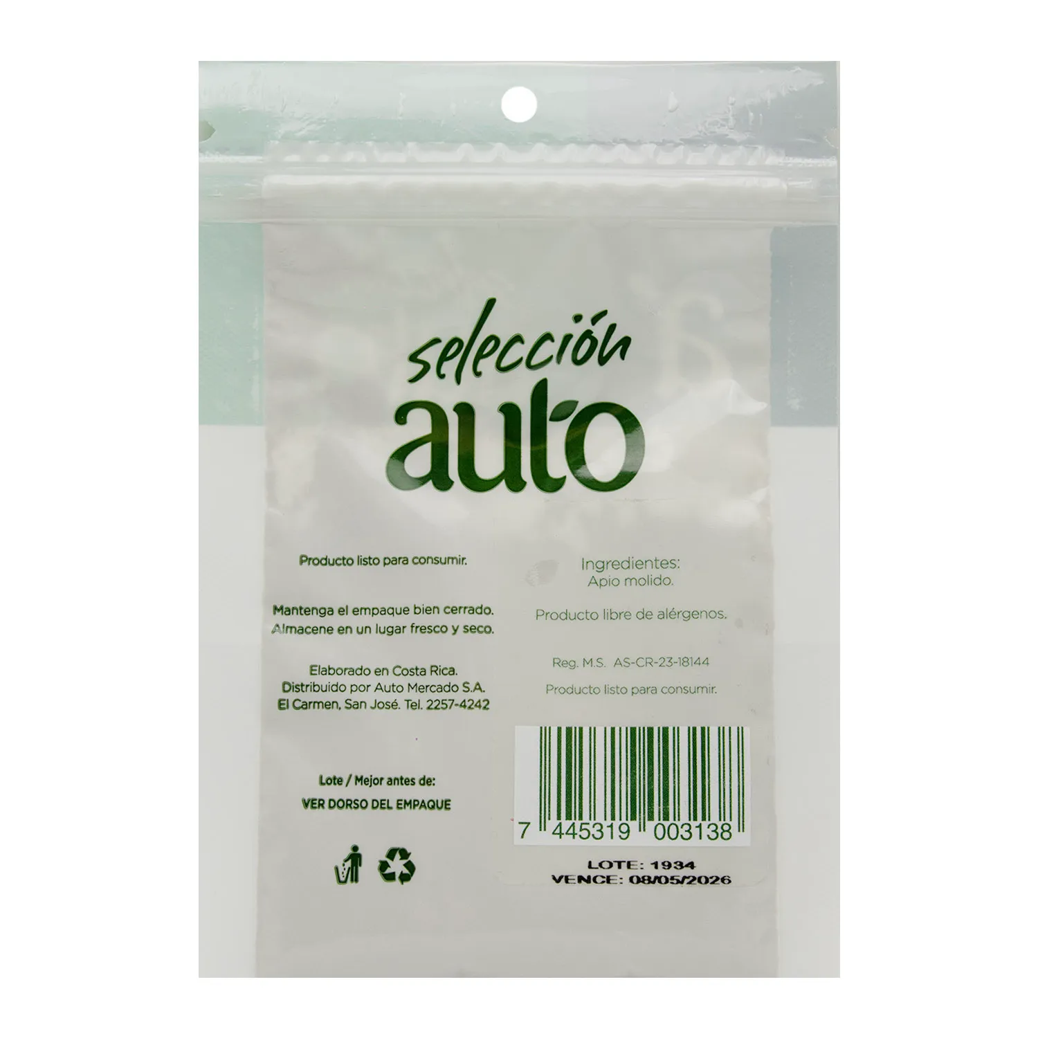 Apio Polvo Selección Auto Paquete 10 G