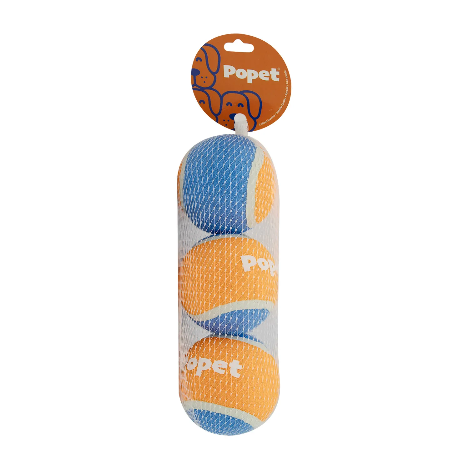 Juguete Bola Mediana Tennis Para Perro Popet