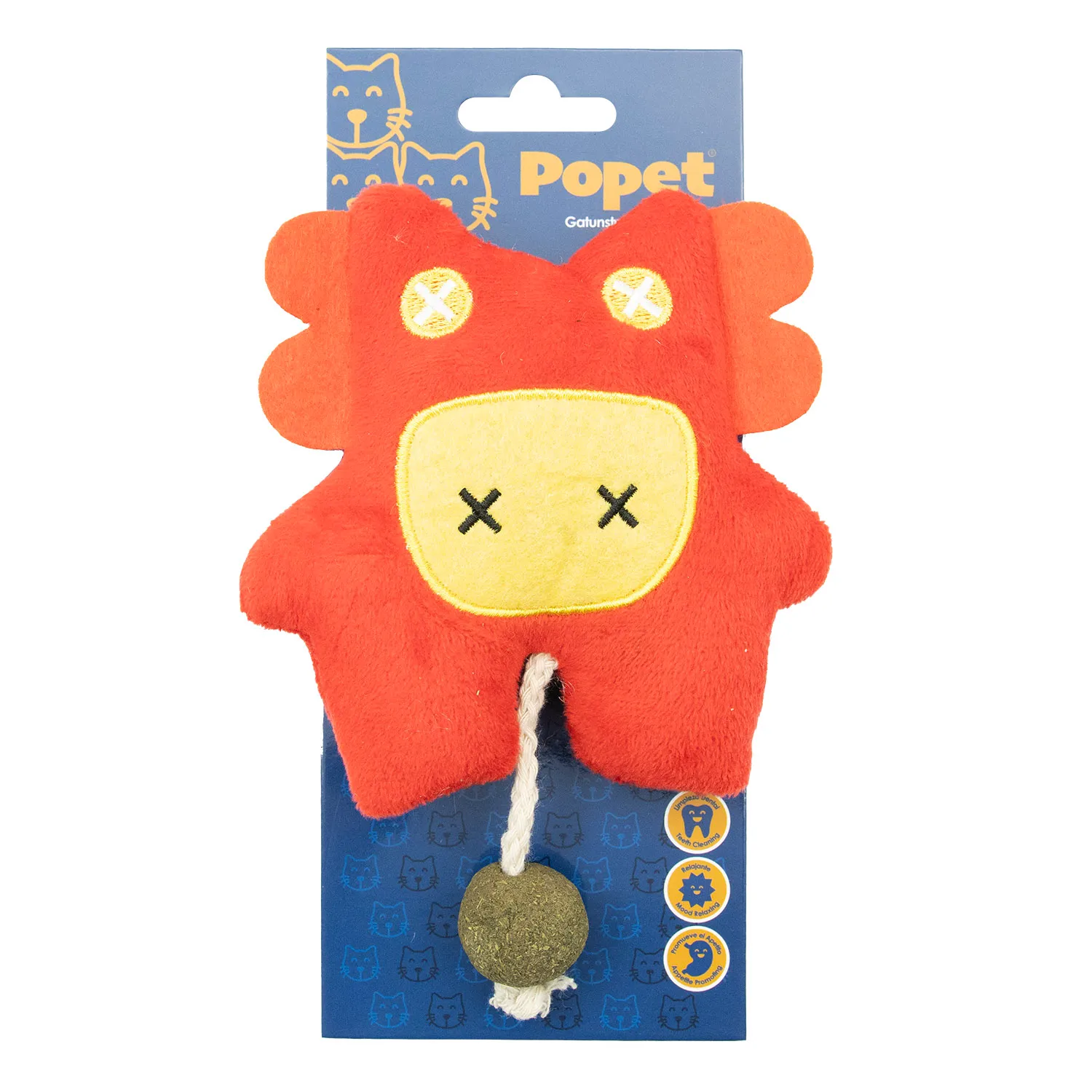 Juguete Monstruo Con Catnip Para Gato Popet