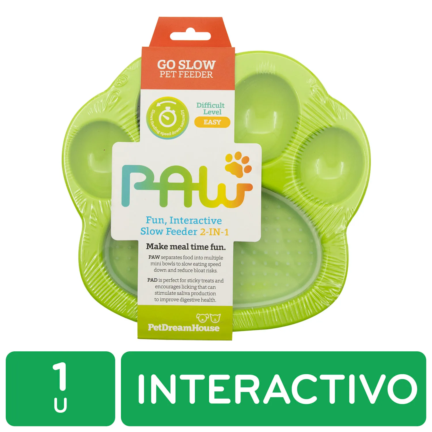 Comedero Pequeño Alimentación Lenta Mascota Pet Dream House