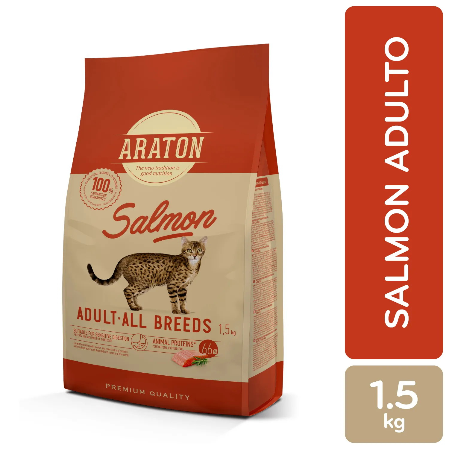 Alimento Gato Seco Adulto Salmon Premium Araton
