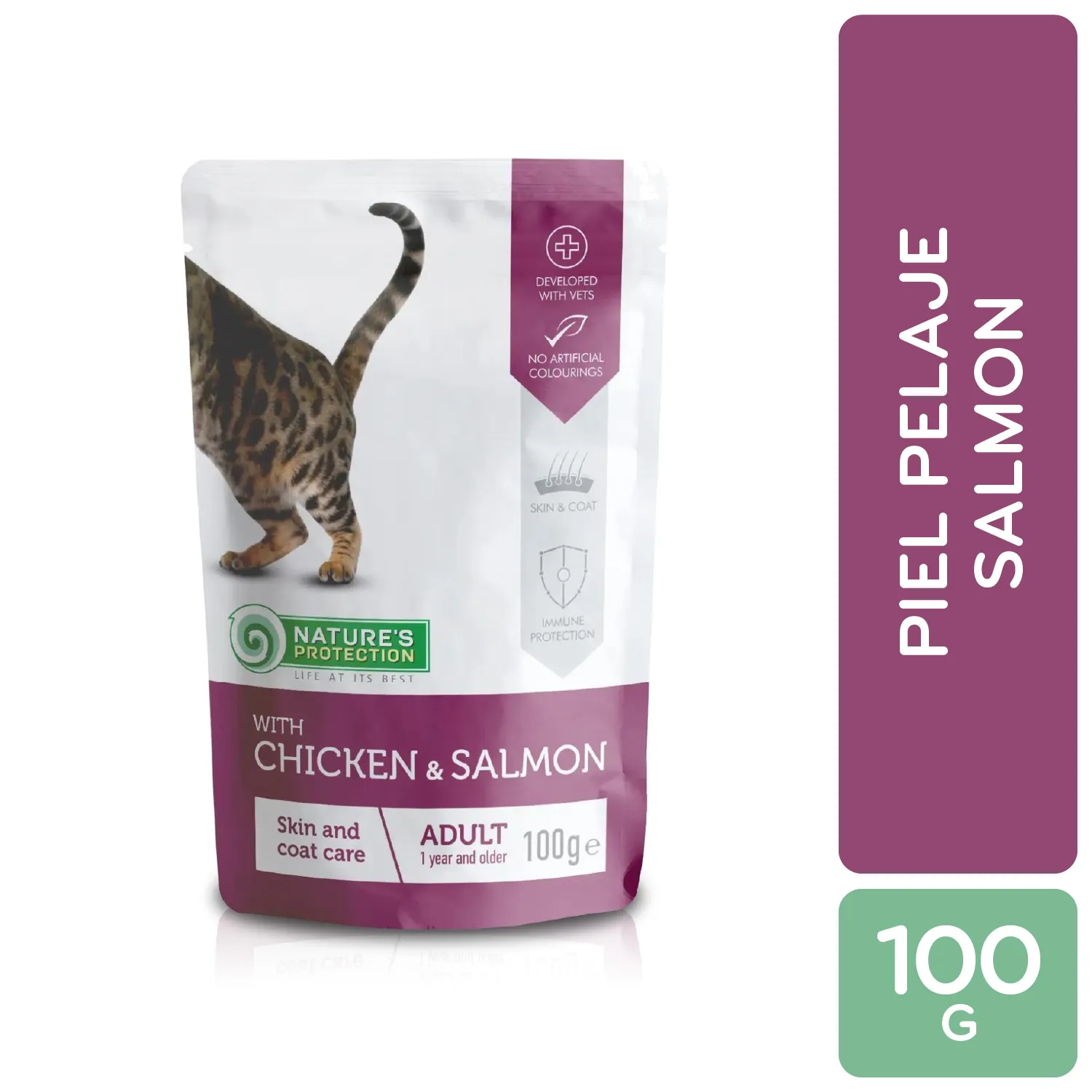 Alimento Gato Humedo Adulto Salmon Piel Pelaje Natures Protection