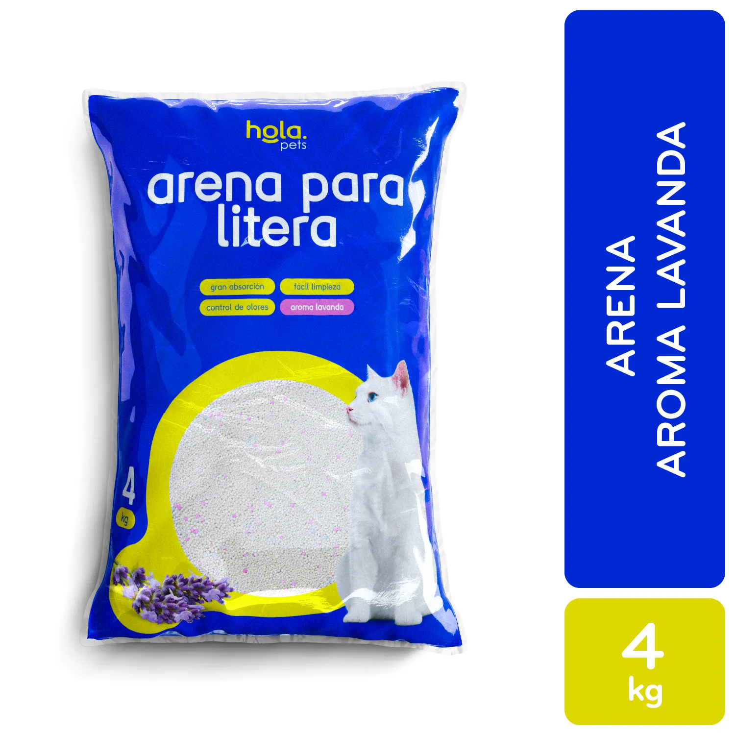 Arena Gato Lavanda Control Olores Hola Pet