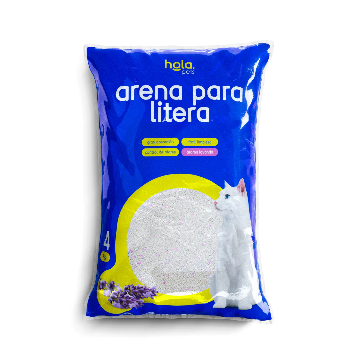 Arena Gato Lavanda Control Olores Hola Pet