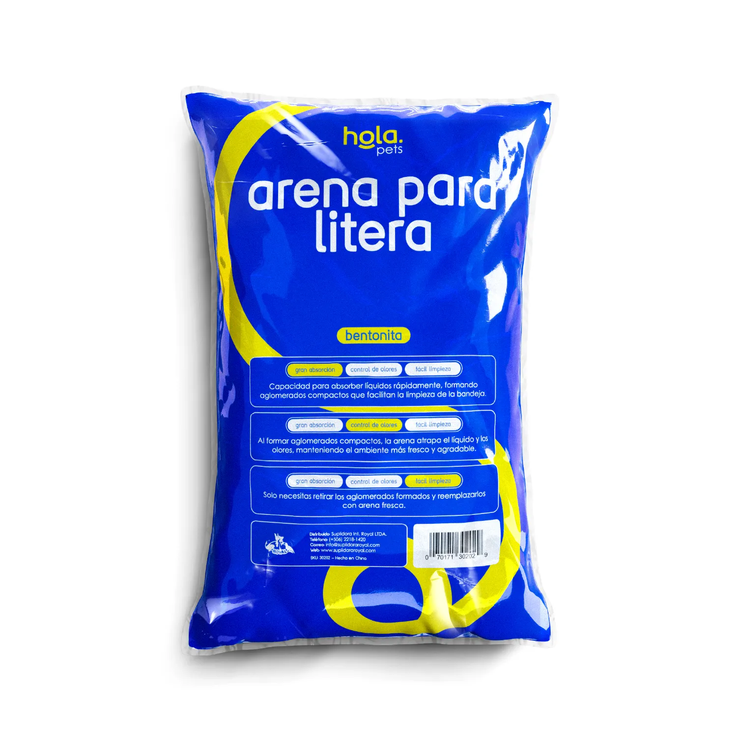Arena Gato Lavanda Control Olores Hola Pet