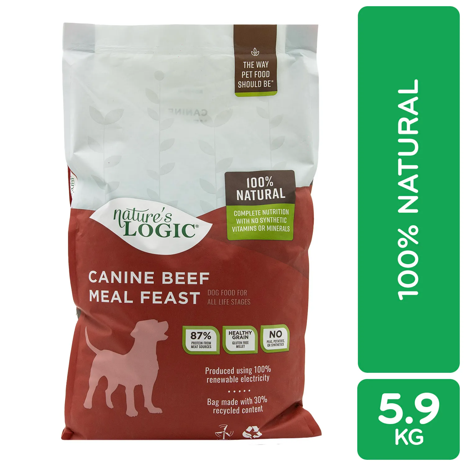 Alimento Perro Adulto Seco Res 100% Natural Natures Logic
