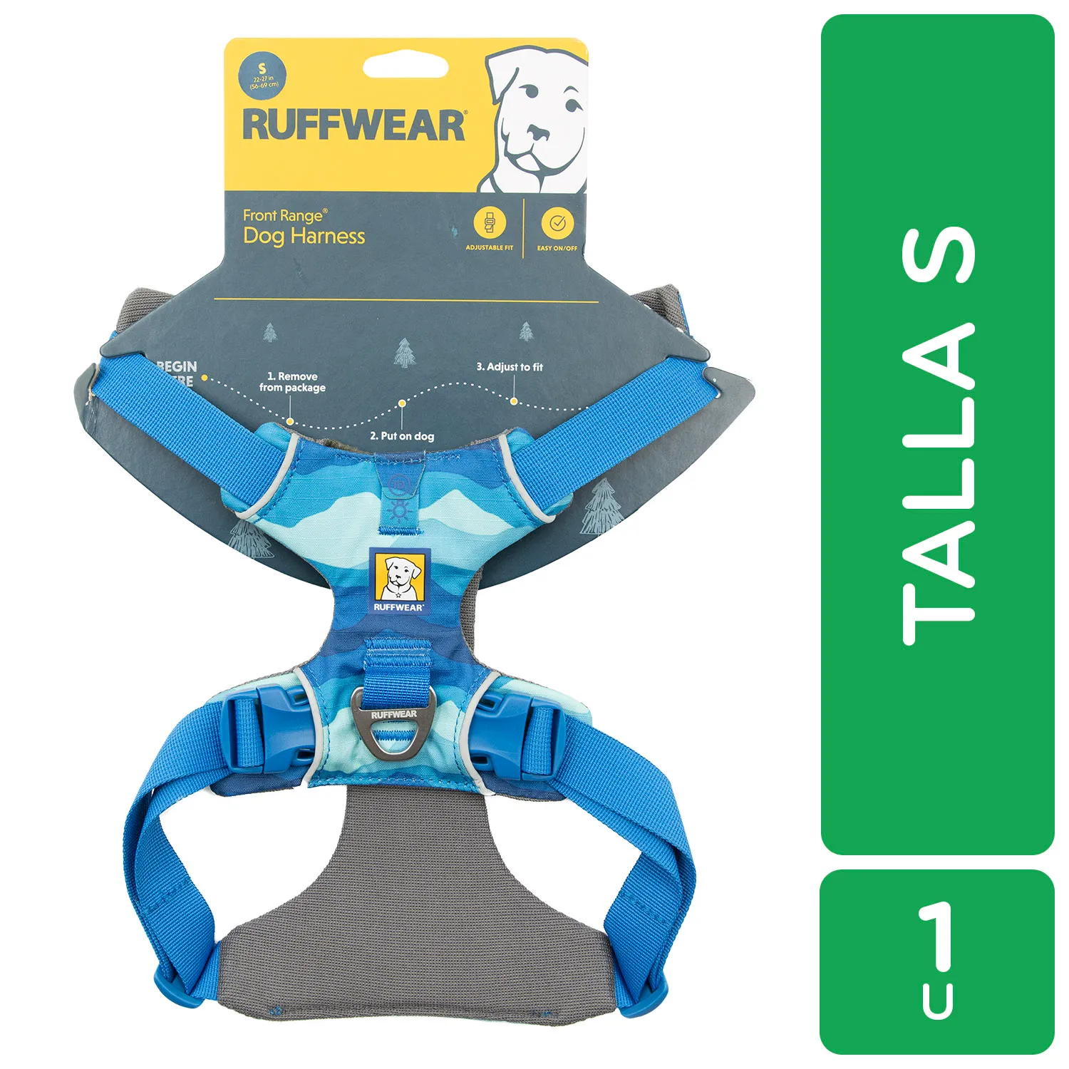 Pechera Perro Azul Talla S Acolchada Ruffwear