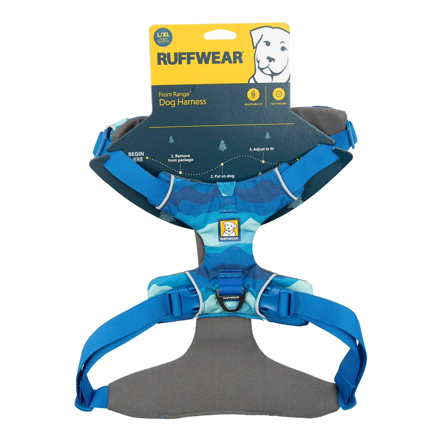 Pechera Perro Azul Talla L/xl Acolchada Ruffwear